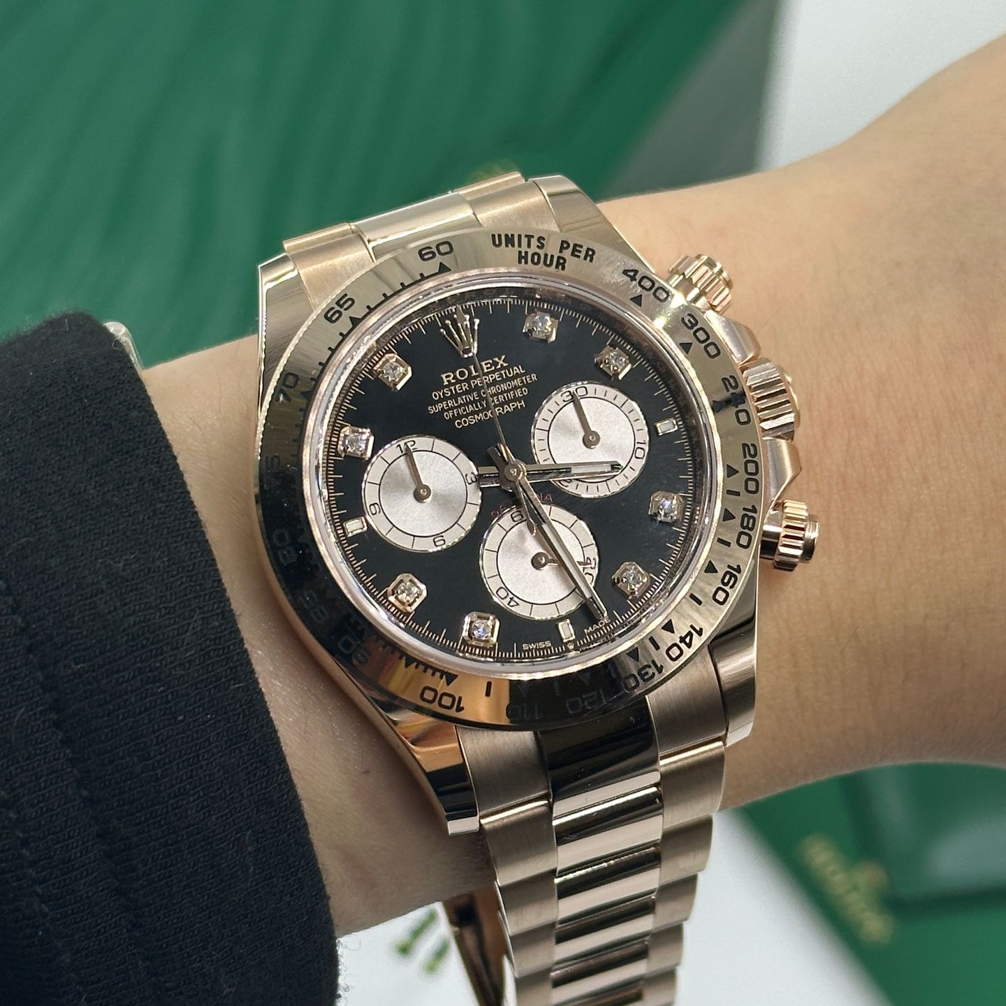 Rolex Daytona 126505 (2024) - Zwart wijzerplaat 40mm Roségoud (8/8)