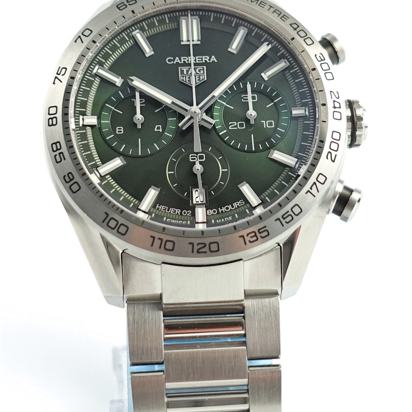 TAG Heuer Carrera CBN2A10.BA0643 (2023) - Groen wijzerplaat 44mm Staal (1/8)