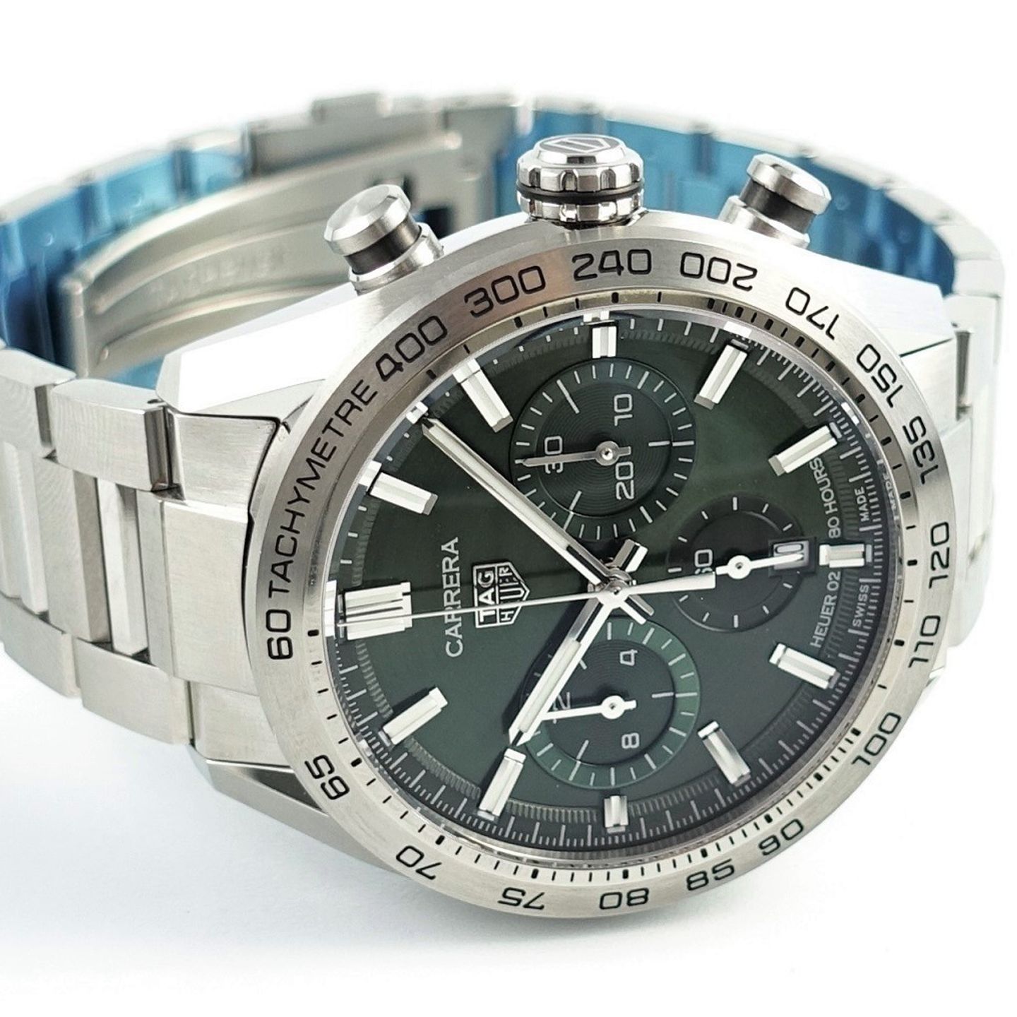 TAG Heuer Carrera CBN2A10.BA0643 (2023) - Groen wijzerplaat 44mm Staal (4/8)