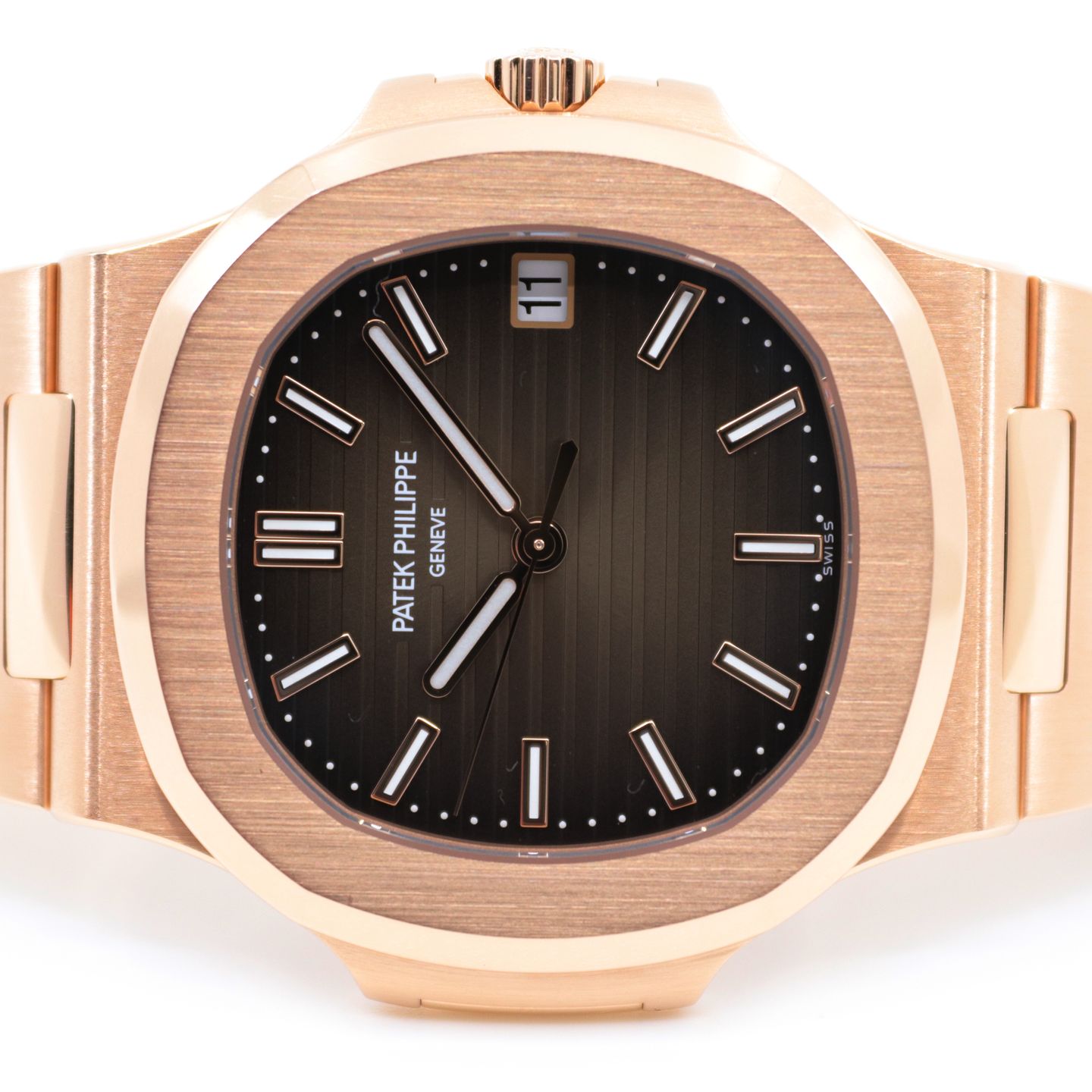 Patek Philippe Nautilus 5711/1R-001 (2019) - Brown dial 40 mm Rose Gold case (2/8)