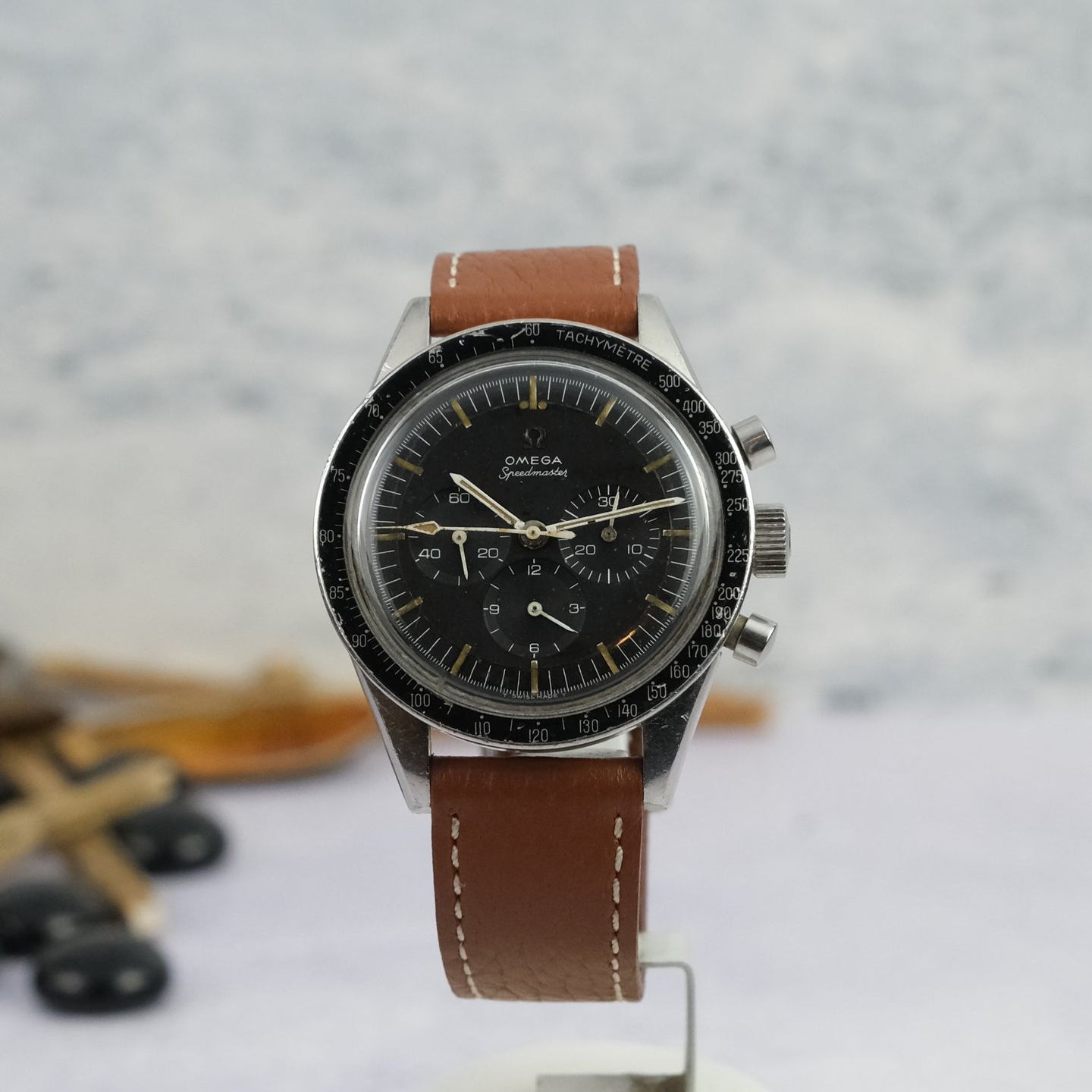 Omega Speedmaster Professional Moonwatch 105.003 (1965) - Zwart wijzerplaat 41mm Staal (2/6)