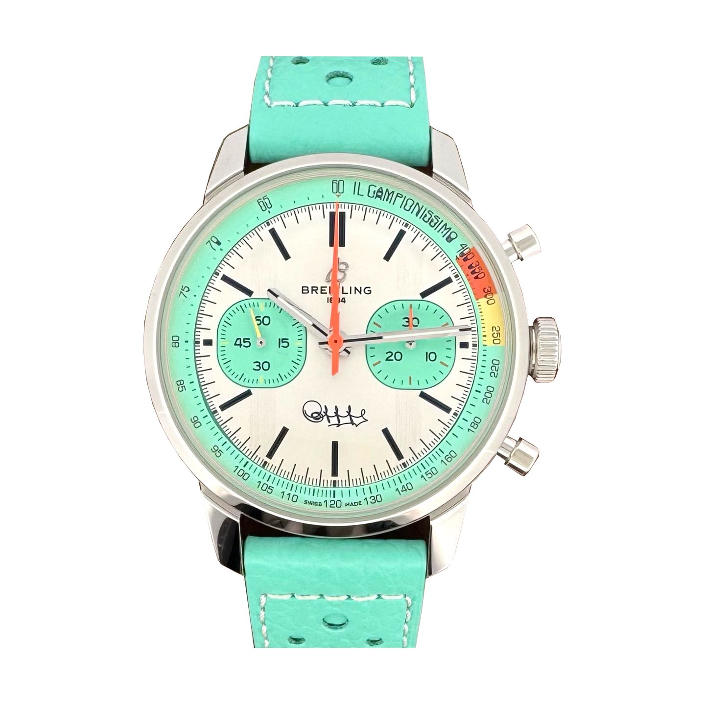 Breitling Top Time AB01768A1A1X1 (2025) - Turquoise wijzerplaat 41mm Staal (1/2)