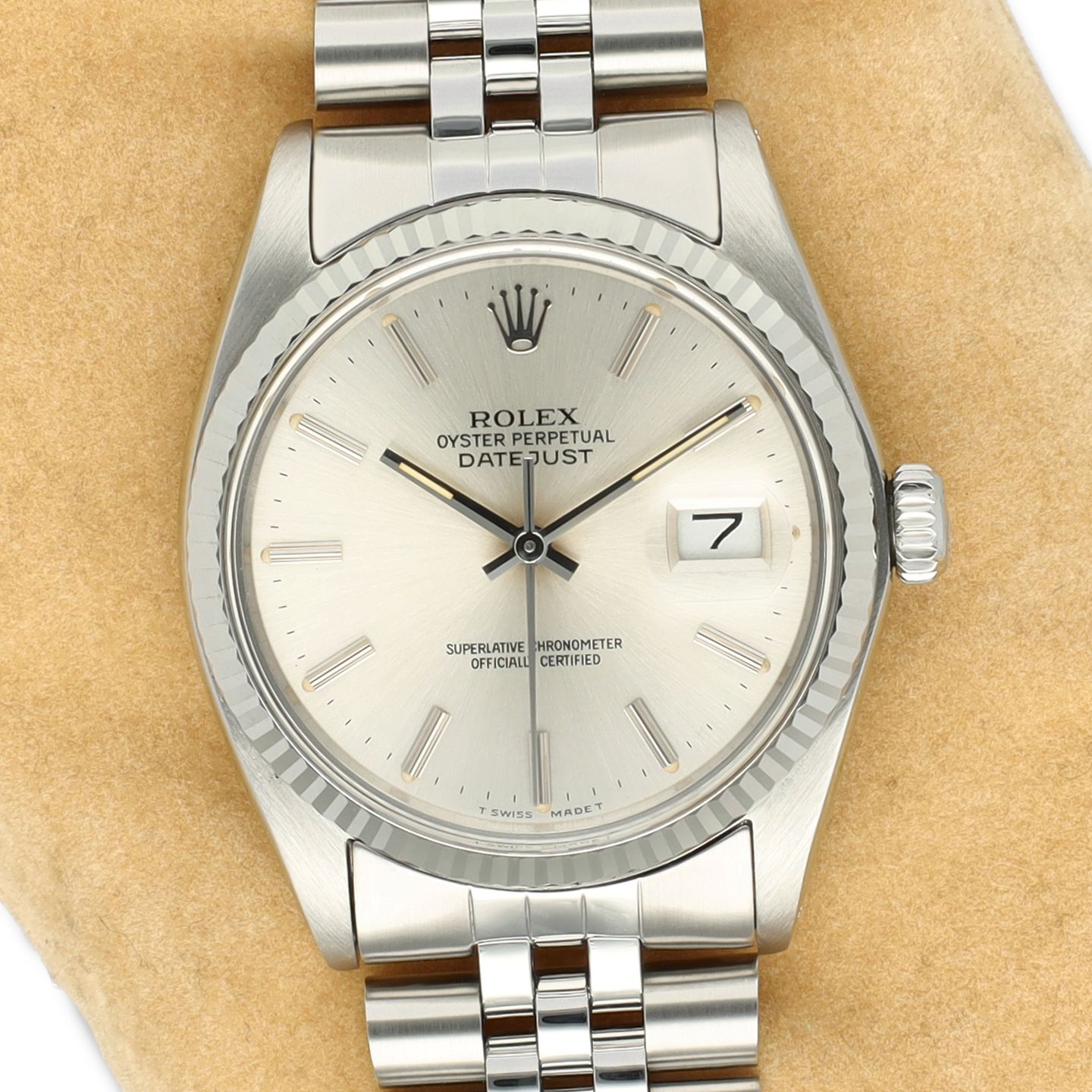 Rolex Datejust 36 Datejust 36 / 16014 / 1987 / Box & Papers / 24 Months Warranty (1987) - Zilver wijzerplaat 36mm Staal (1/8)