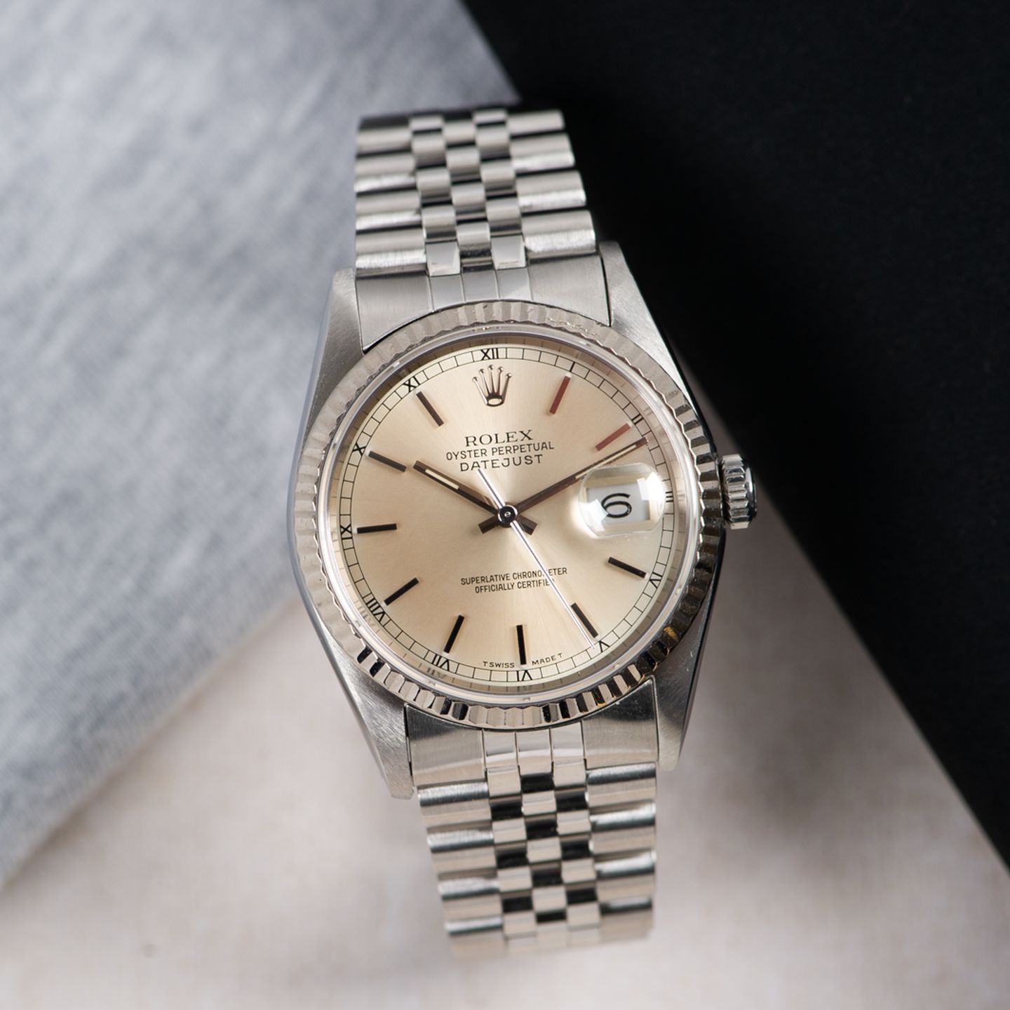 Rolex Datejust 36 16234 (1991) - Zilver wijzerplaat 36mm Staal (1/8)