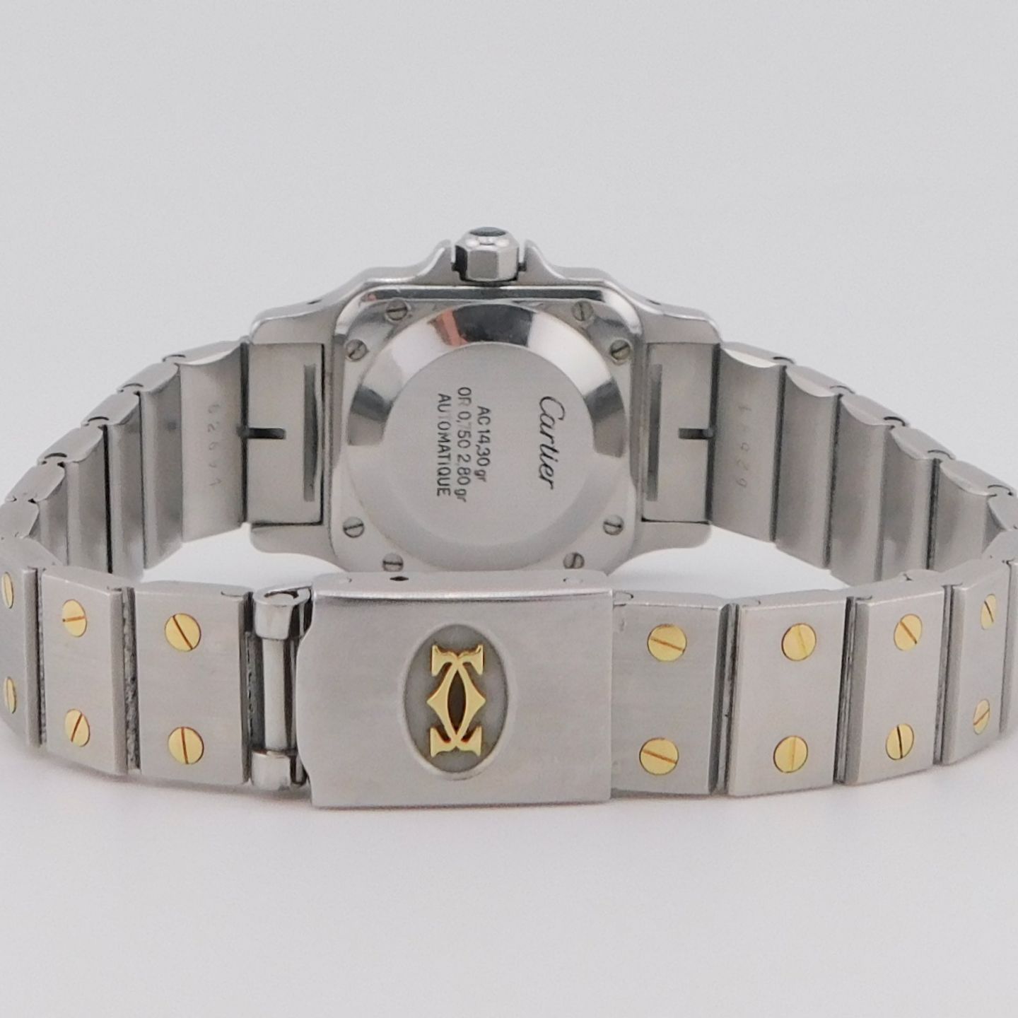 Cartier Santos 0902 (1980) - White dial 24 mm Gold/Steel case (5/6)