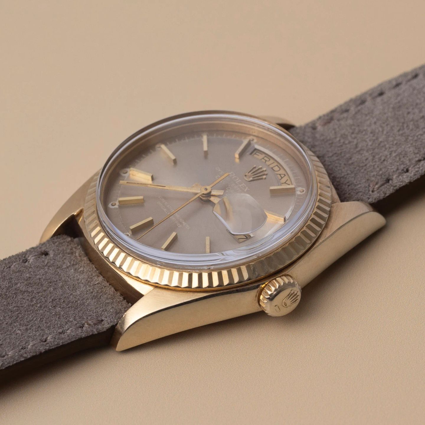Rolex Day-Date 1803 (1974) - Grey dial 36 mm Yellow Gold case (6/7)