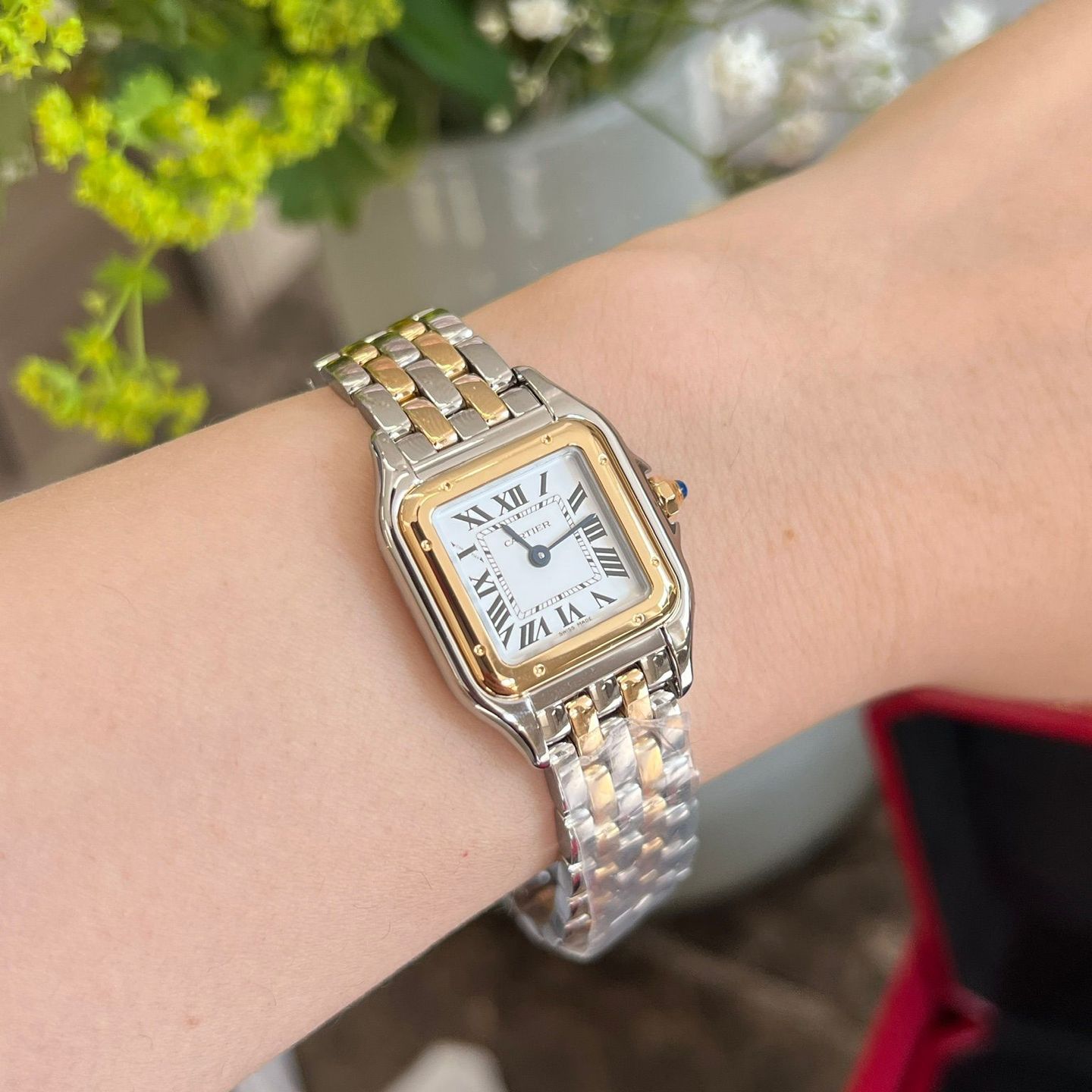 Cartier Panthère W2PN0013 (2025) - Silver dial 30 mm Gold/Steel case (7/7)