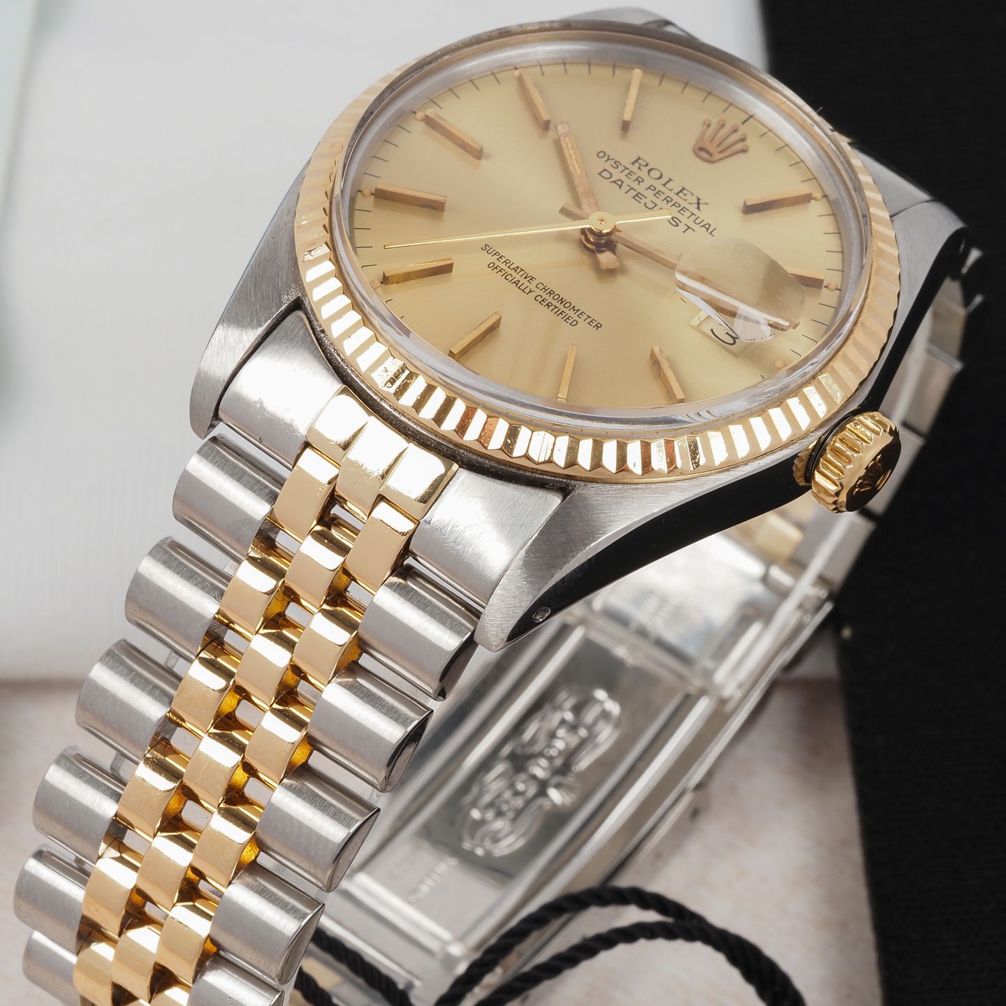 Rolex Datejust 36 16013 (1984) - Champagne wijzerplaat 36mm Goud/Staal (6/8)