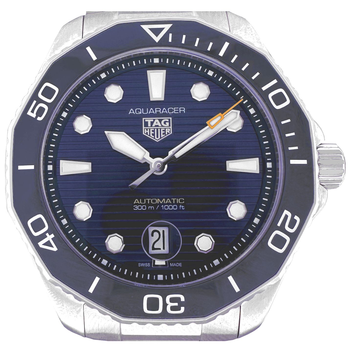 TAG Heuer Aquaracer 300M WBP201B.BA0632 (2024) - Blauw wijzerplaat 43mm Staal (1/8)