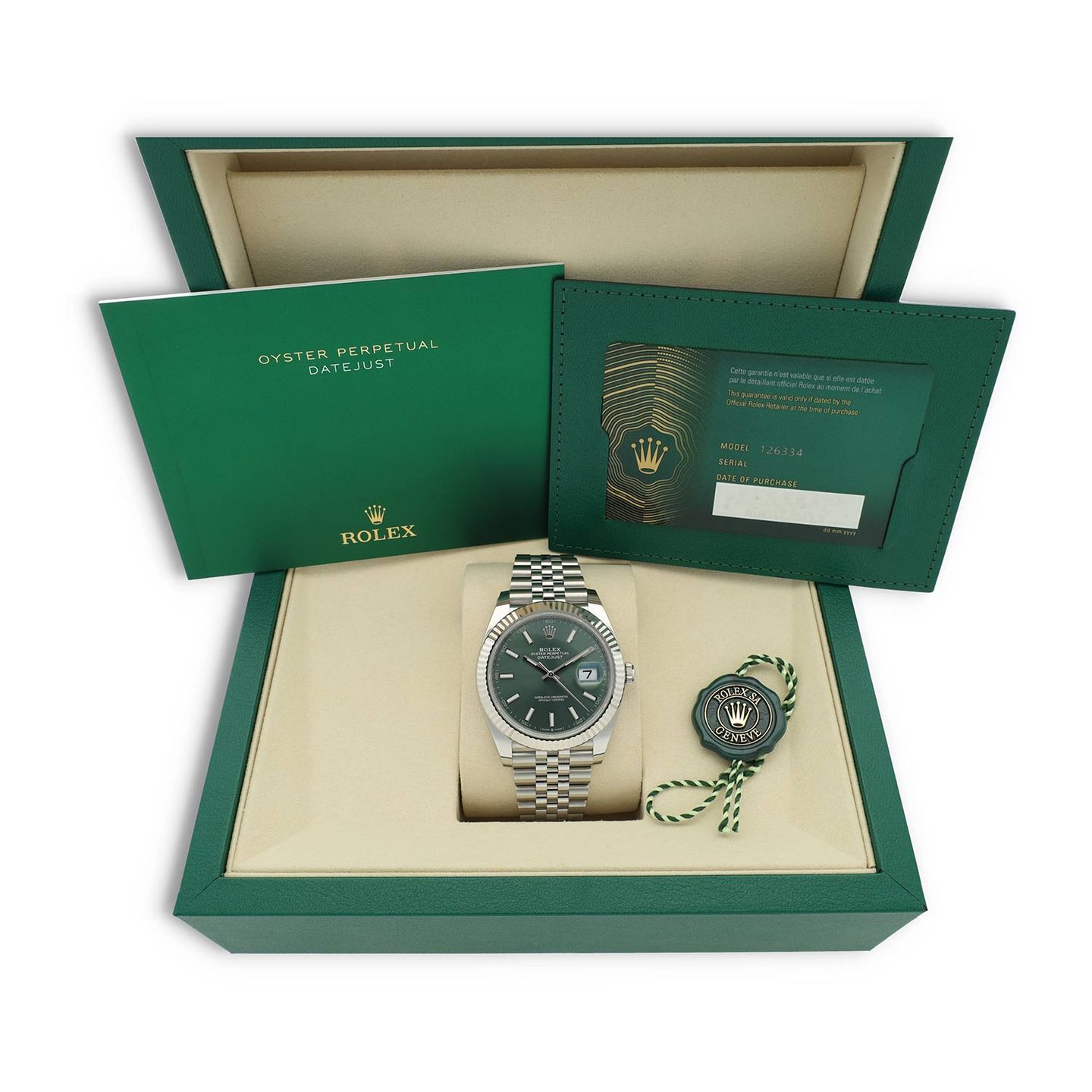 Rolex Datejust 41 126334 (2025) - Green dial 41 mm Steel case (8/8)