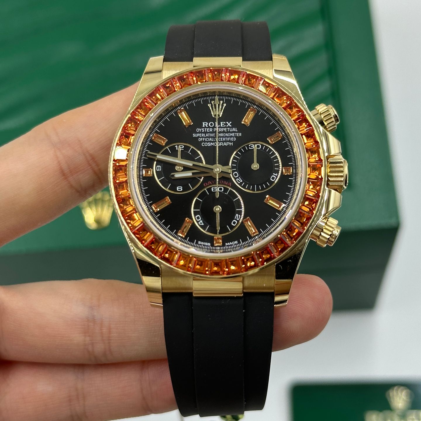 Rolex Daytona 116588SACO (2023) - Zwart wijzerplaat 40mm Geelgoud (6/8)