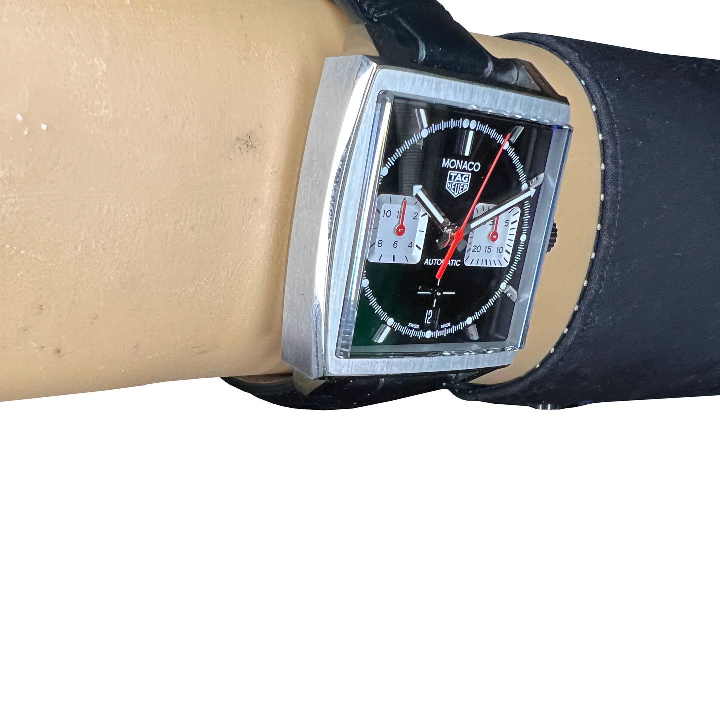 TAG Heuer Monaco CBL2113.FC6177 (2024) - Zwart wijzerplaat 39mm Staal (5/8)