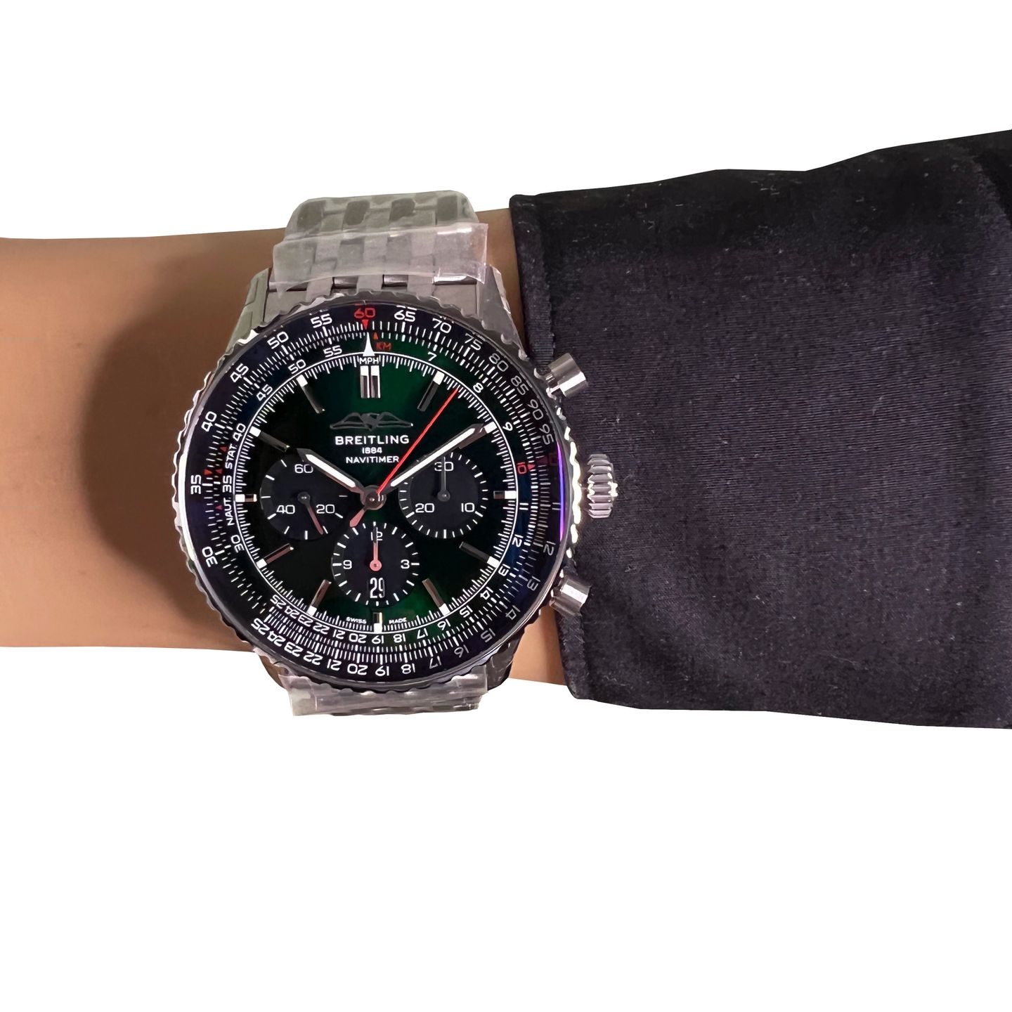 Breitling Navitimer 01 (46 MM) AB0137241L1A1 (2024) - Groen wijzerplaat 46mm Staal (8/8)