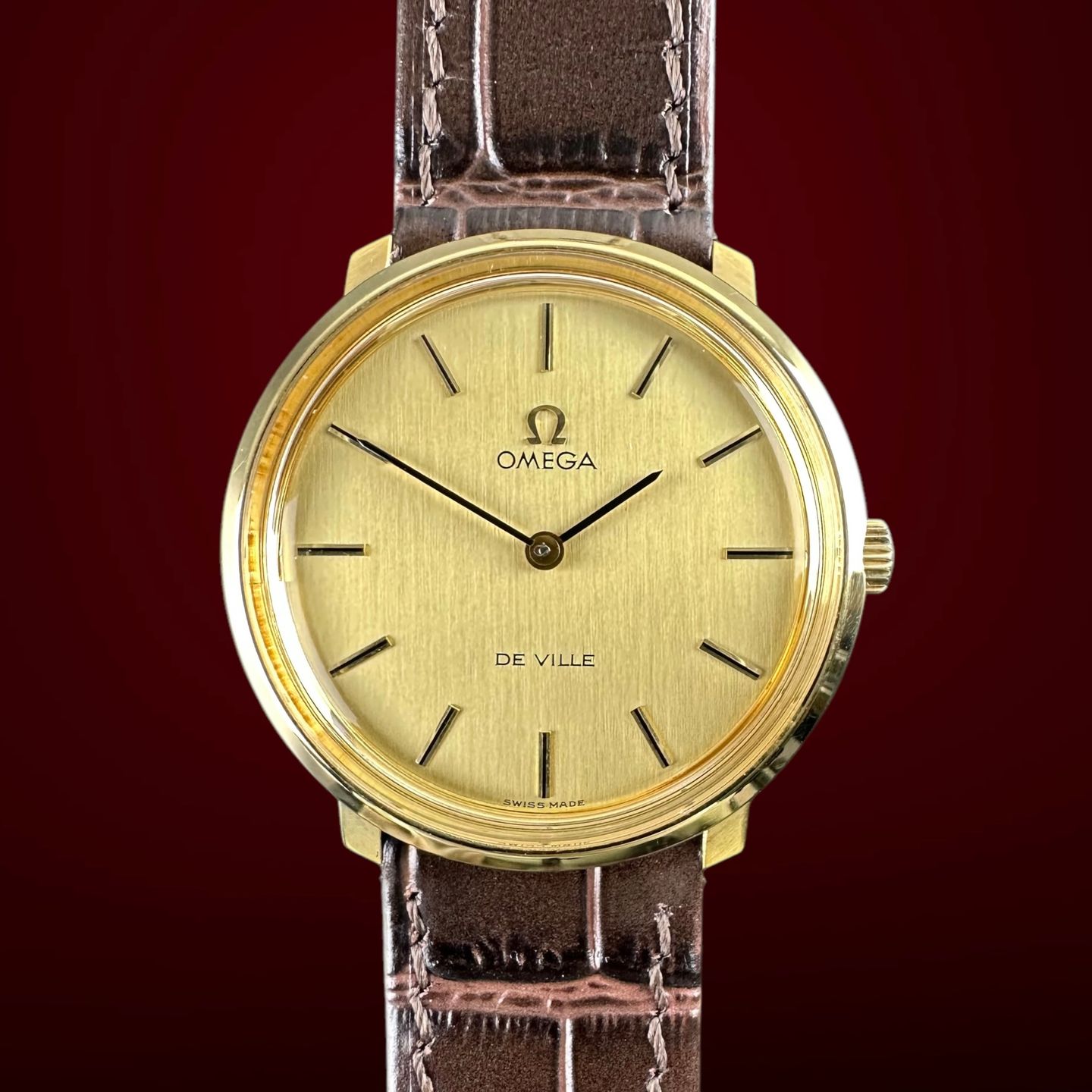 Omega De Ville 115.0001 (1972) - Gold dial 33 mm Gold/Steel case (1/8)