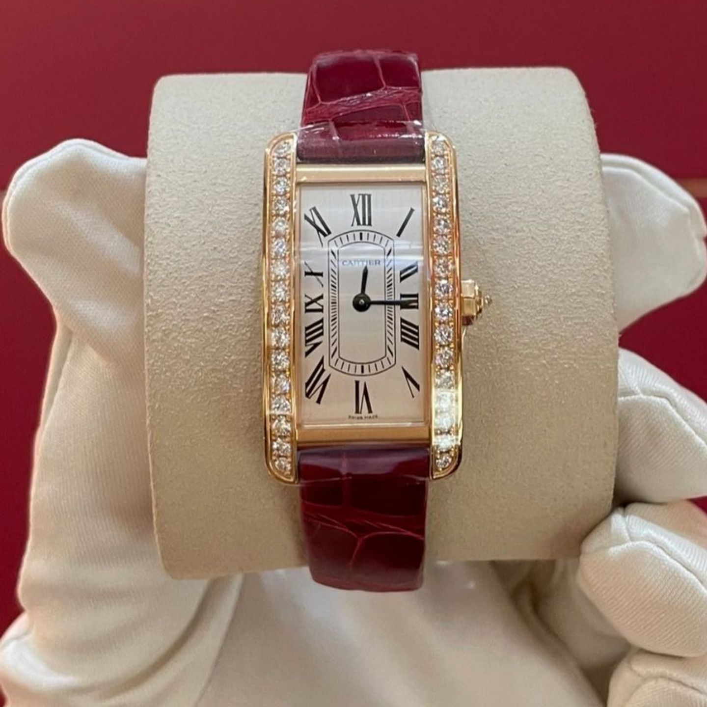 Cartier Tank Américaine WJTA0058 (2025) - Silver dial 15 mm Rose Gold case (1/1)