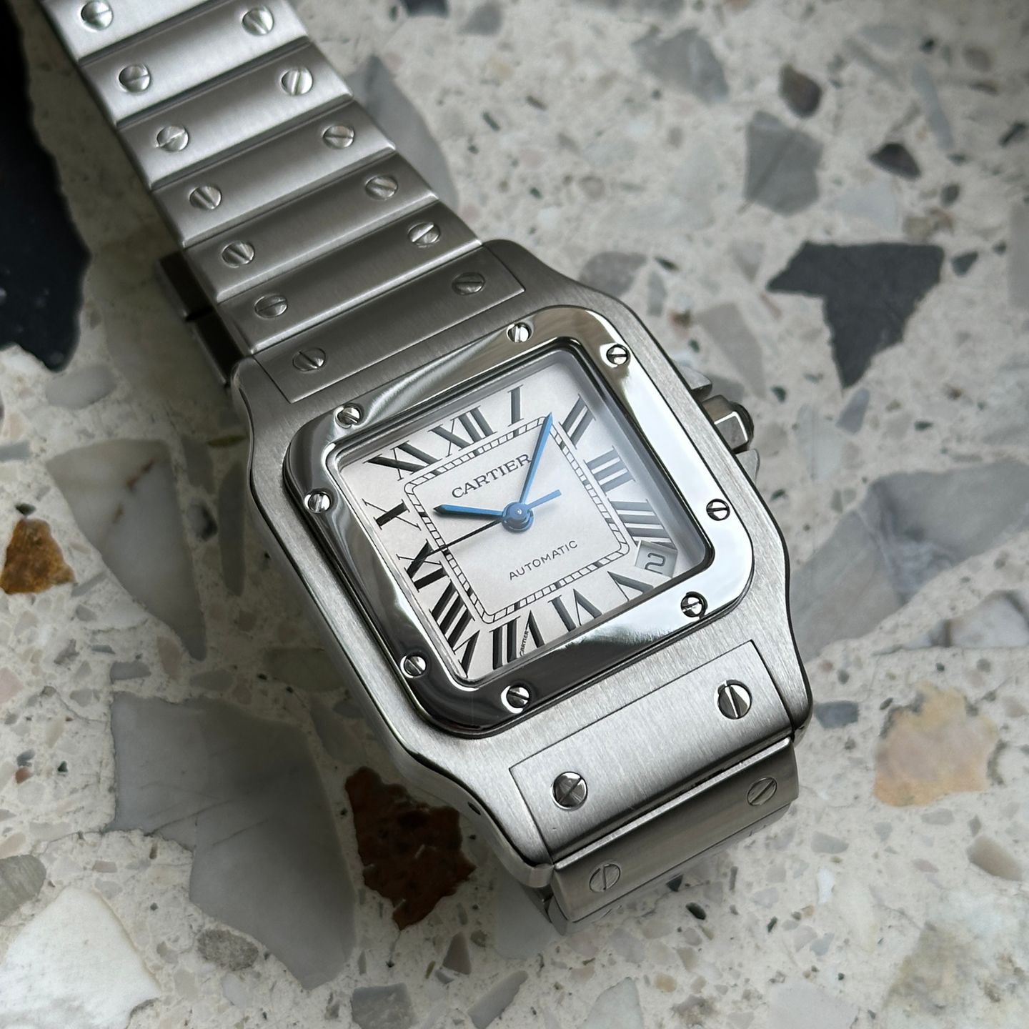 Cartier Santos Galbée W20098D6 (2016) - White dial 32 mm Steel case (2/8)