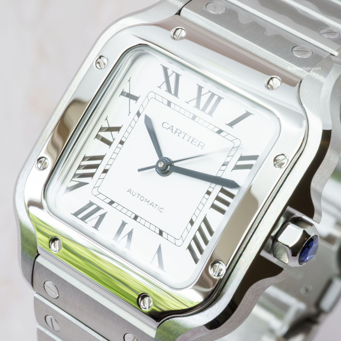 Cartier Santos IN STOCK Unworn 07/2025 STICKERED Medium “WHITE" - (6/8)