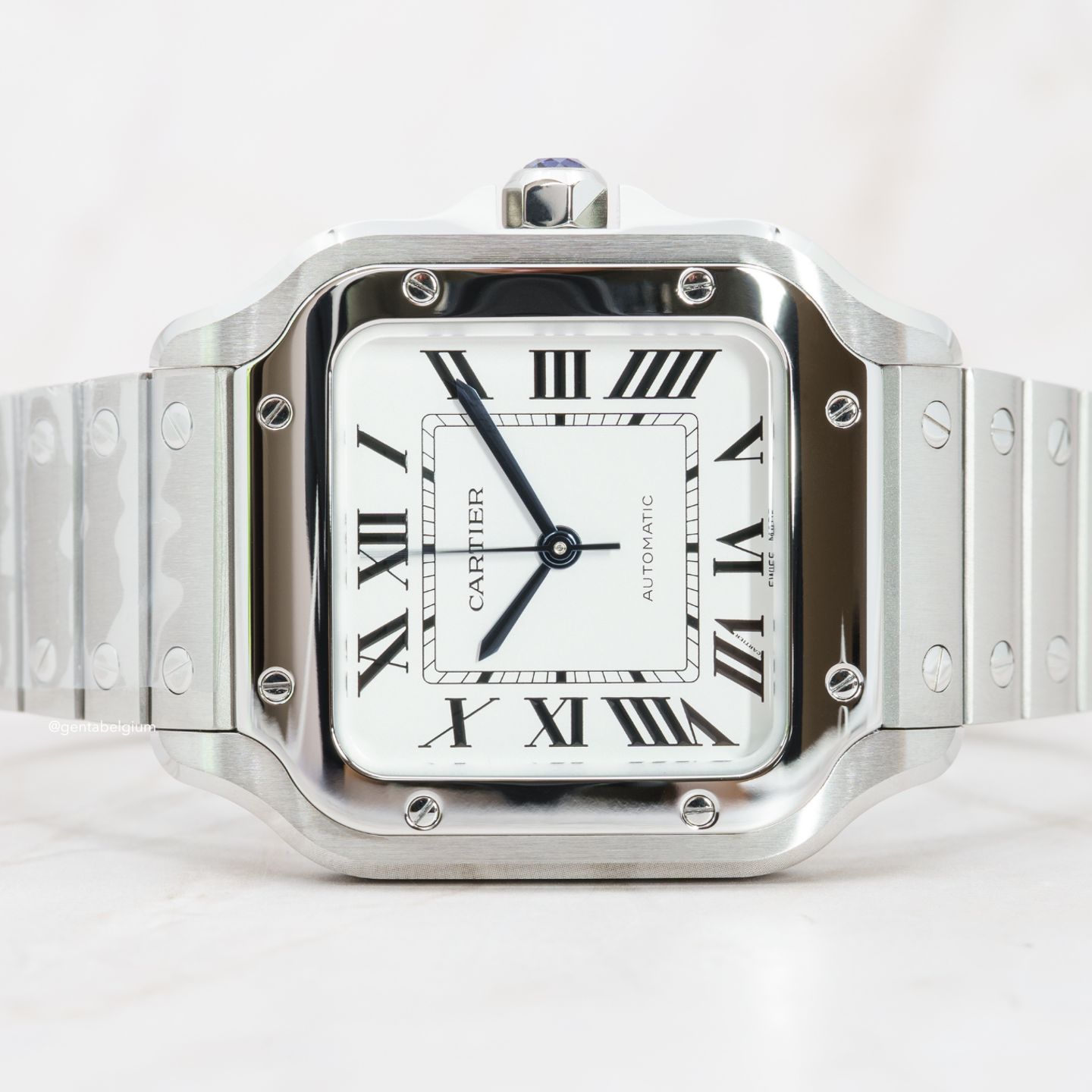 Cartier Santos IN STOCK Unworn 07/2025 STICKERED Medium “WHITE" - (5/8)