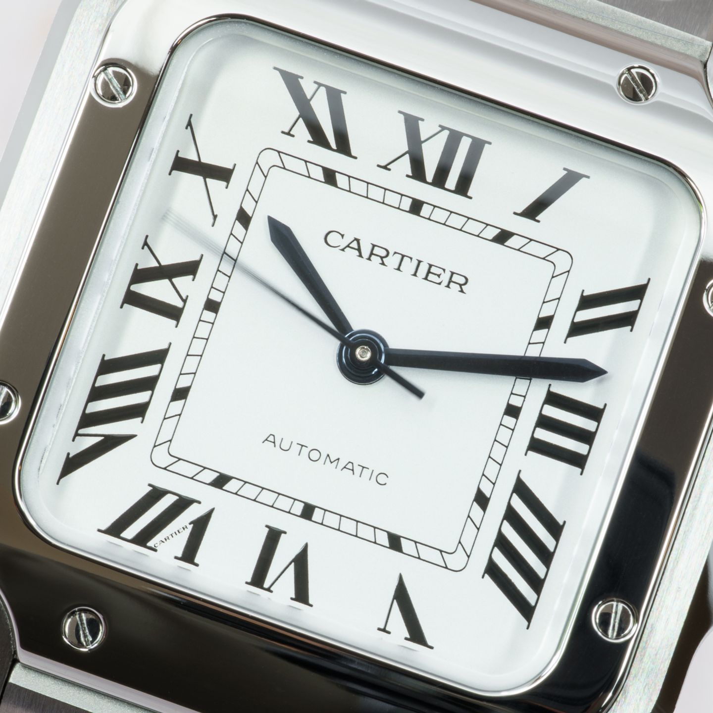 Cartier Santos IN STOCK Unworn 07/2025 STICKERED Medium “WHITE" - (3/8)