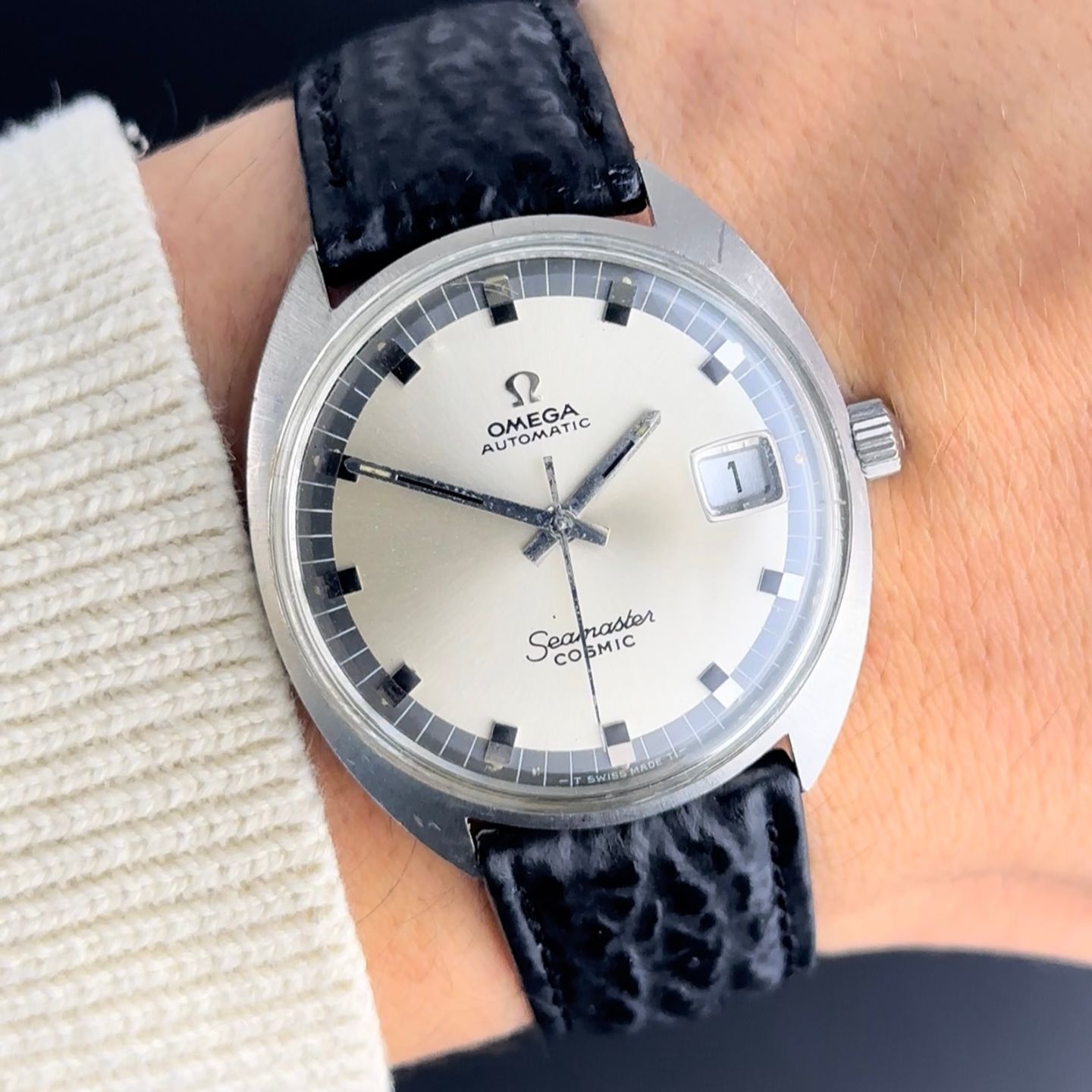 Omega Seamaster Cosmic 166.026 (1969) - Wit wijzerplaat 35mm Staal (2/8)