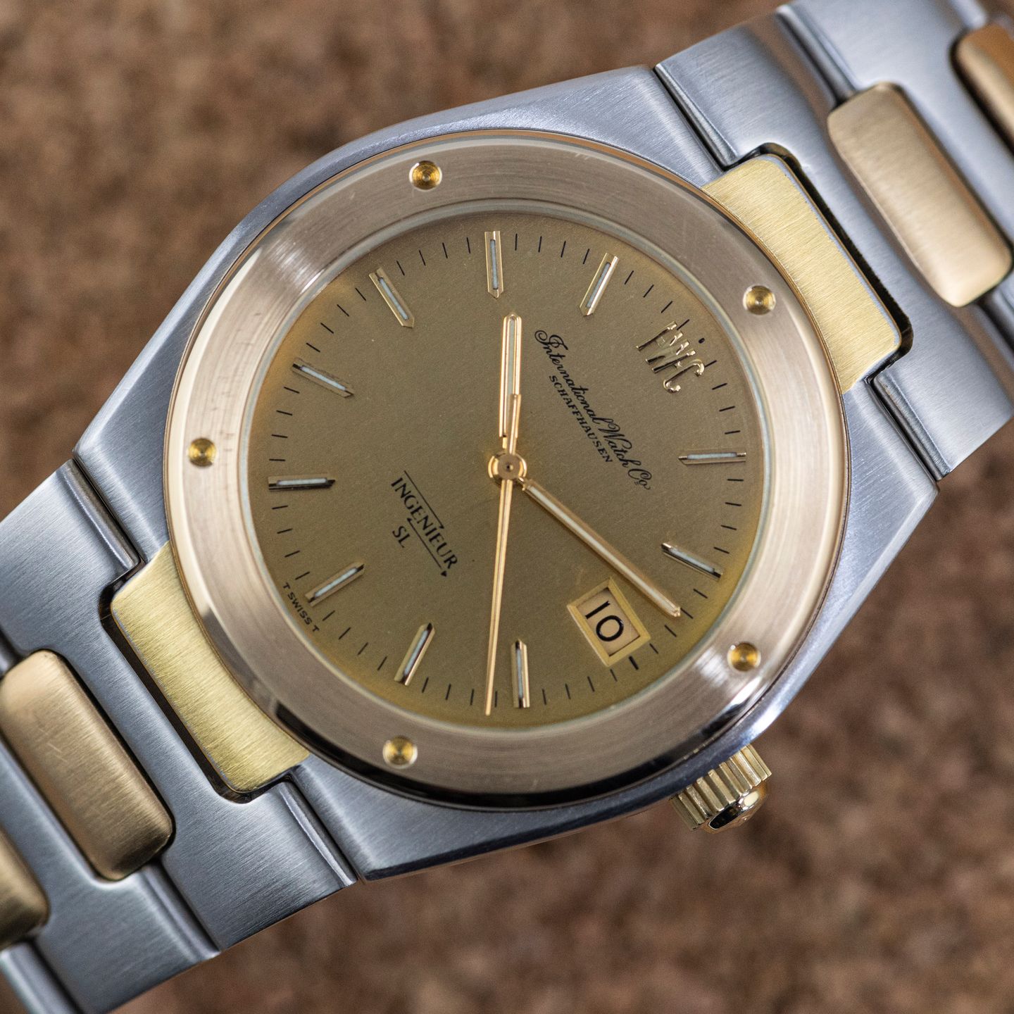 IWC Ingenieur SL 1832 (1978) - Champagne wijzerplaat 40mm Goud/Staal (1/8)