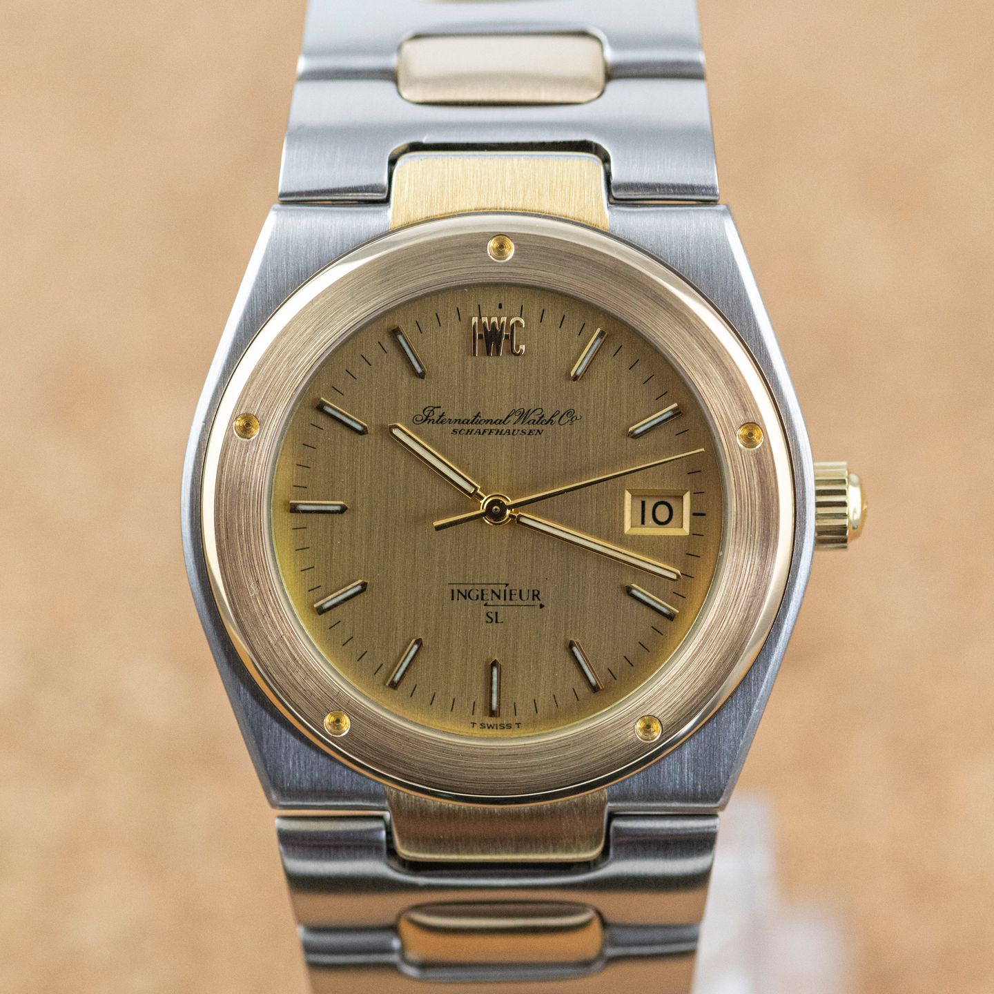 IWC Ingenieur SL 1832 (1978) - Champagne wijzerplaat 40mm Goud/Staal (5/8)