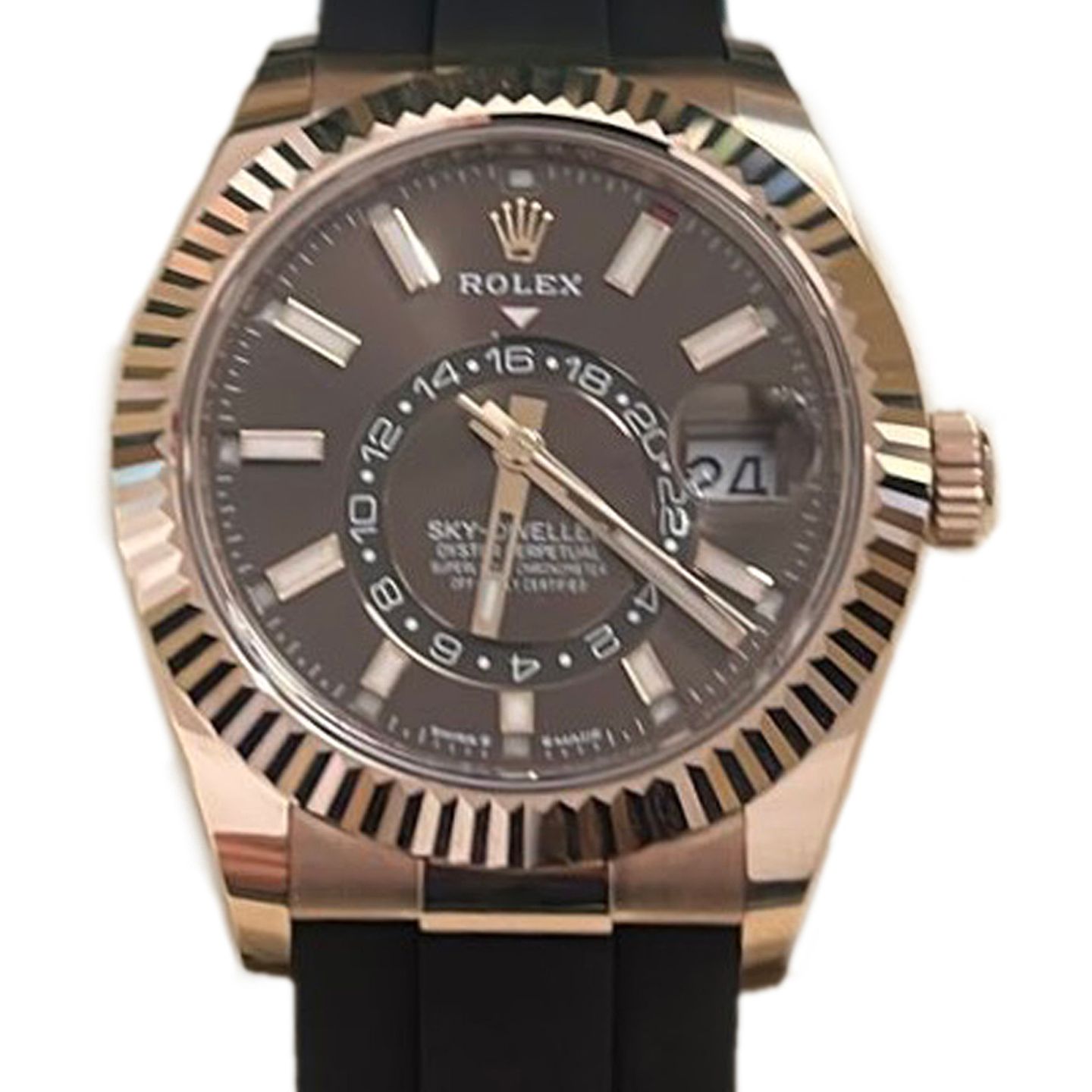 Rolex Sky-Dweller 336235 (2025) - Bruin wijzerplaat 42mm Roségoud (1/1)