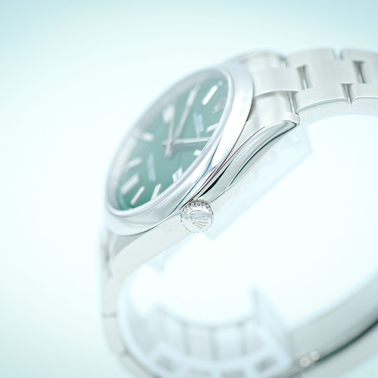 Rolex Oyster Perpetual 41 124300 (2023) - Green dial 41 mm Steel case (6/8)
