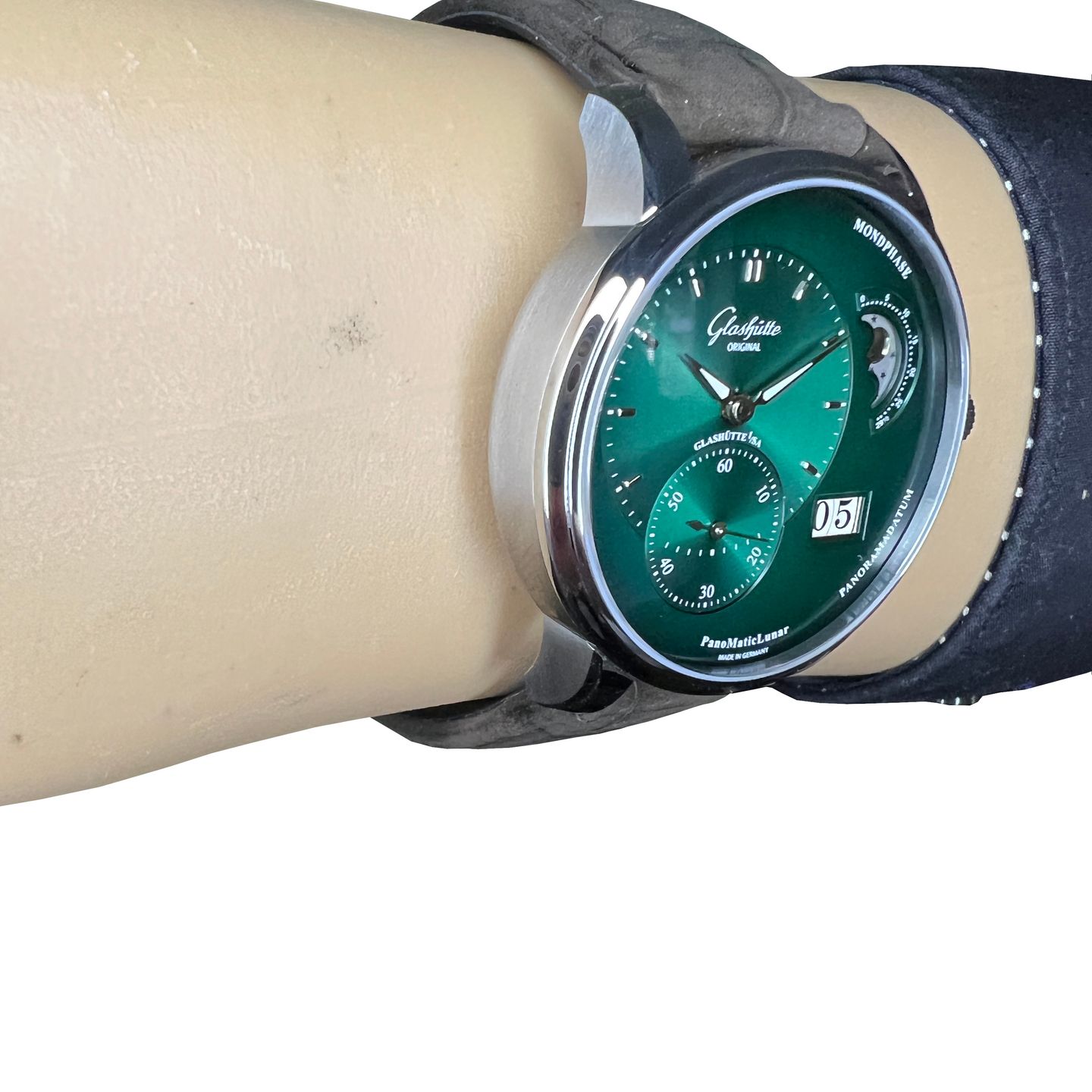 Glashütte Original PanoMaticLunar 1-90-02-13-32-62 (2024) - Green dial 40 mm Steel case (4/8)