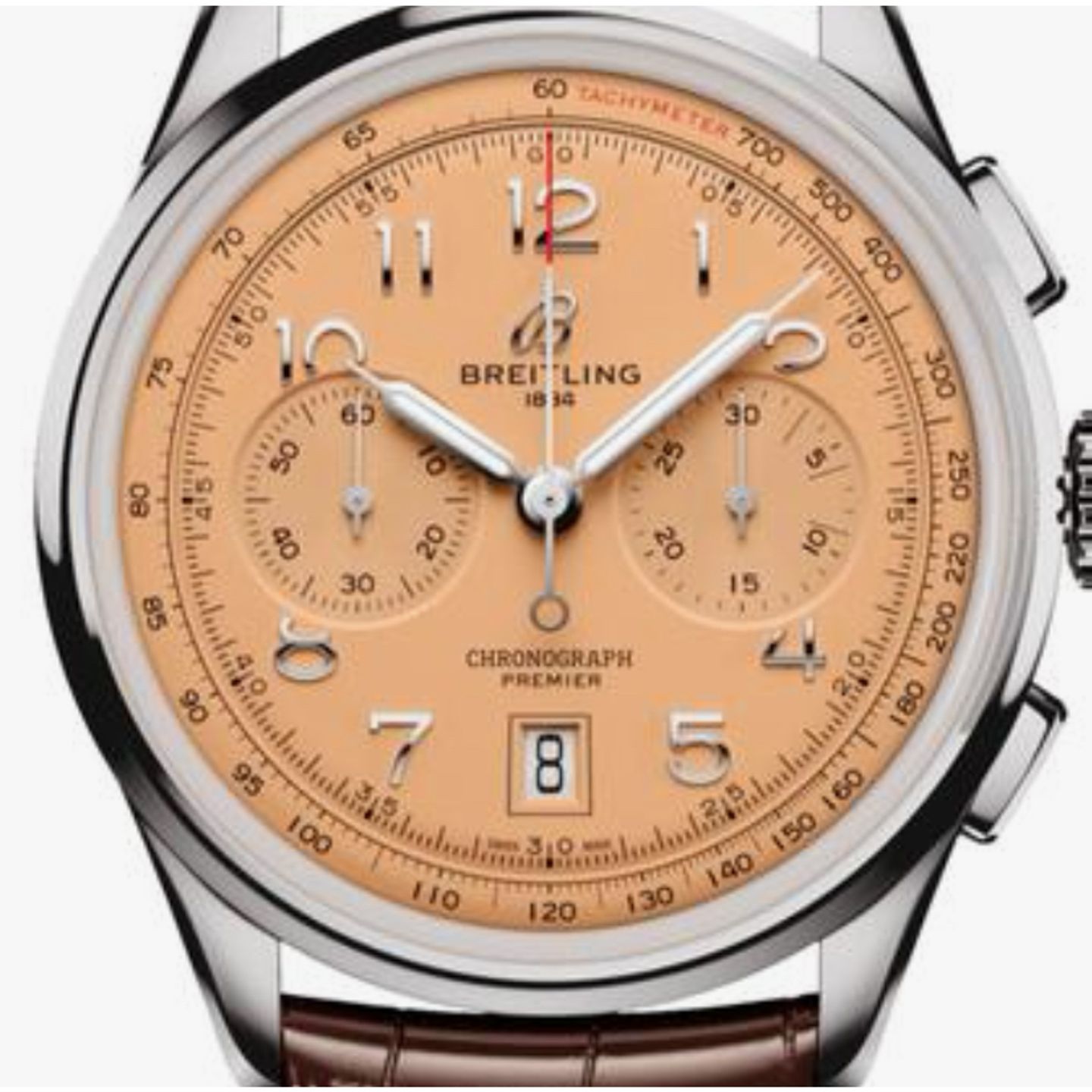 Breitling Premier AB0145331K1P1 (2024) - Oranje wijzerplaat 42mm Staal (1/1)