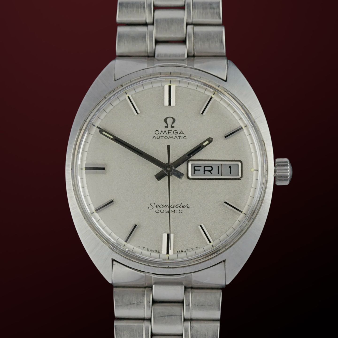 Omega Seamaster Cosmic 166.036 (1969) - Wit wijzerplaat 35mm Staal (1/8)