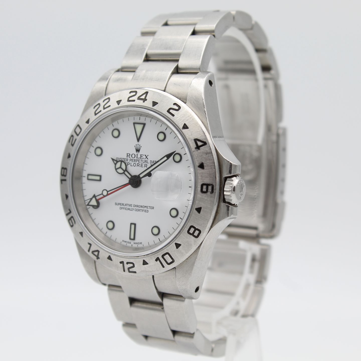 Rolex Explorer II 16570 (2000) - Wit wijzerplaat 40mm Staal (2/8)