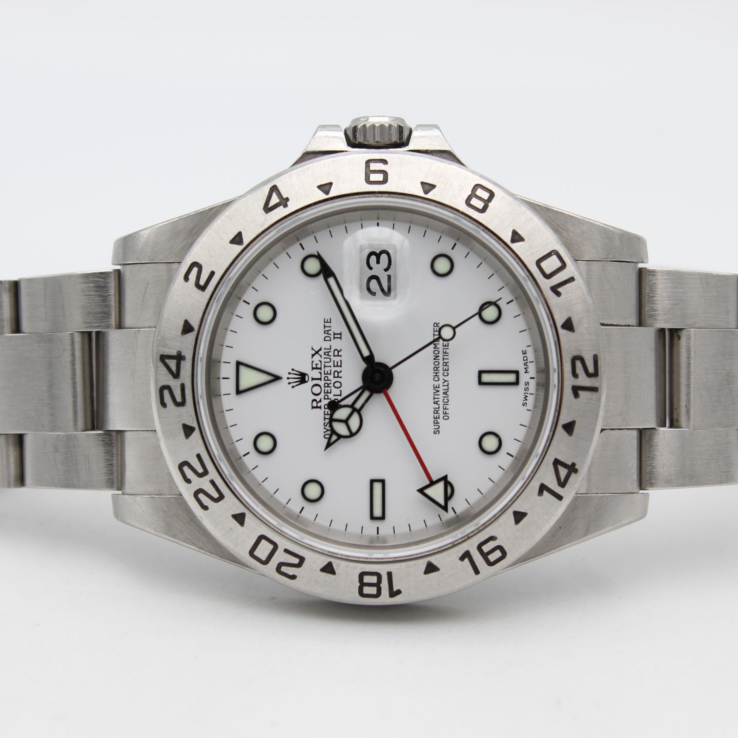 Rolex Explorer II 16570 (2000) - Wit wijzerplaat 40mm Staal (6/8)