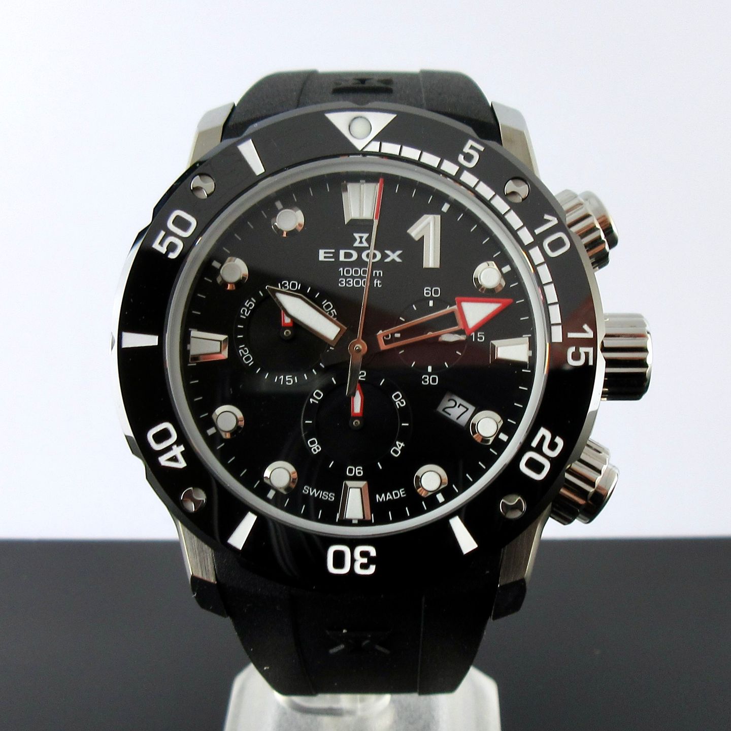 Edox Unknown 10242-TIN-NIN (2025) - Black dial 45 mm Titanium case (1/8)