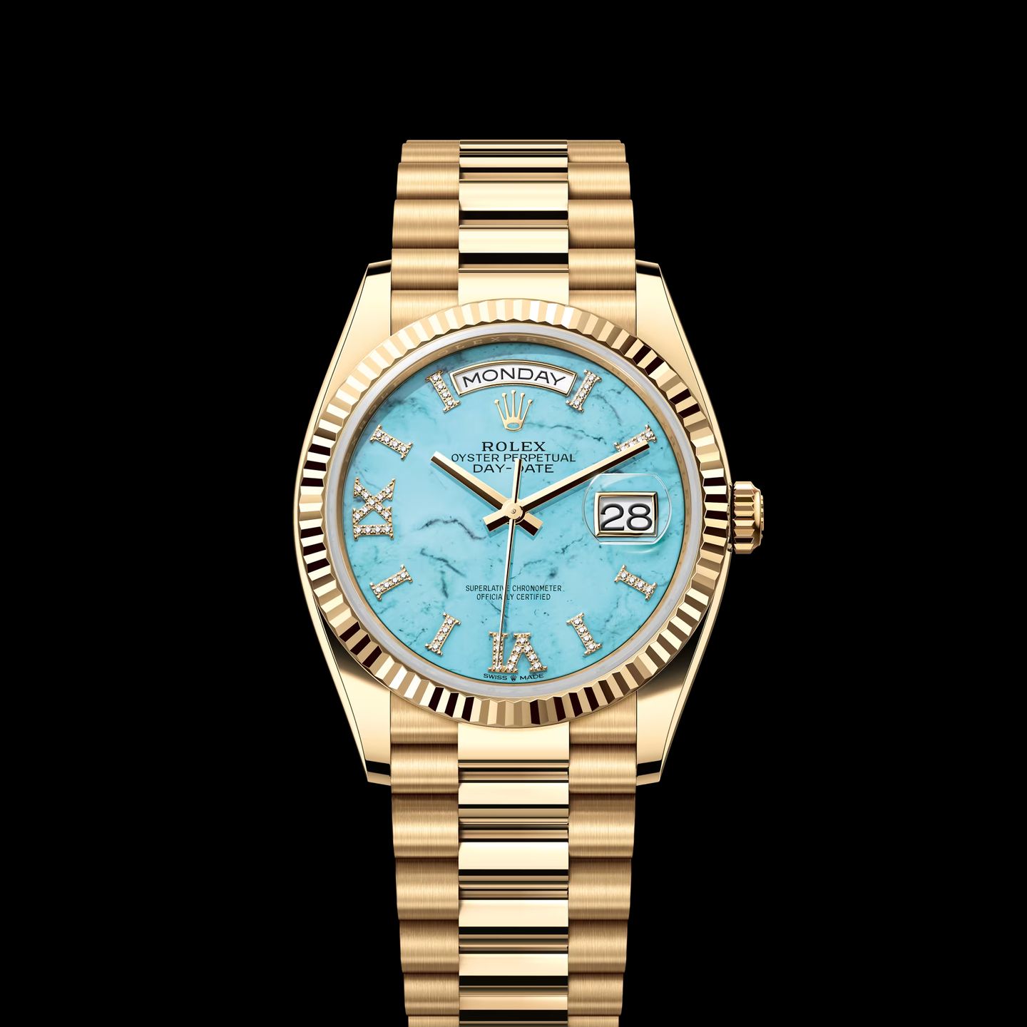Rolex Day-Date 36 128238 (2022) - Blue dial 43 mm Yellow Gold case (1/1)