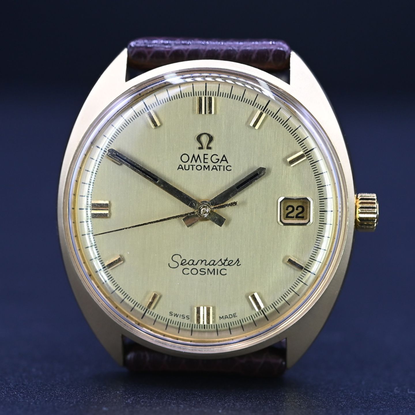 Omega Seamaster Cosmic (1968) - Champagne wijzerplaat 34mm Goud/Staal (1/4)
