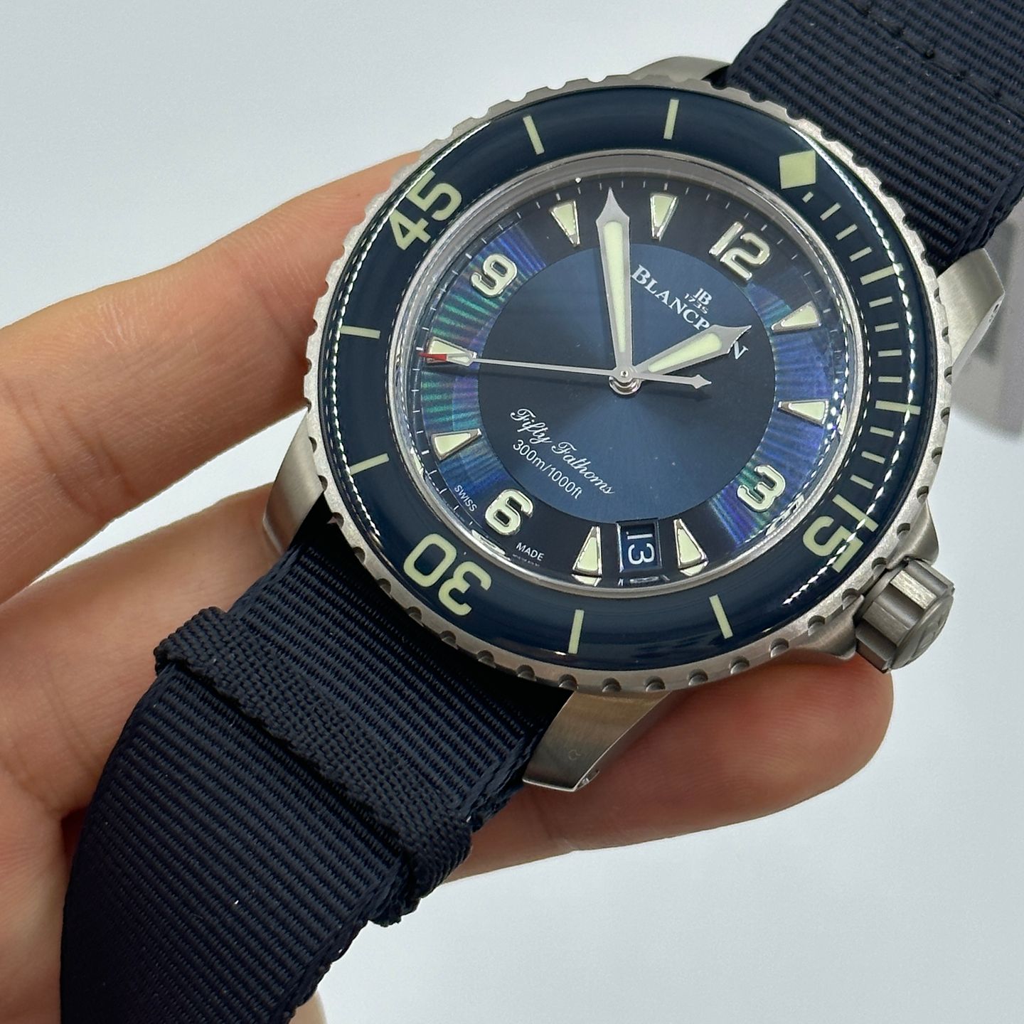 Blancpain Fifty Fathoms 5015-12B40-NAOA (2024) - Blauw wijzerplaat 45mm Titanium (6/8)