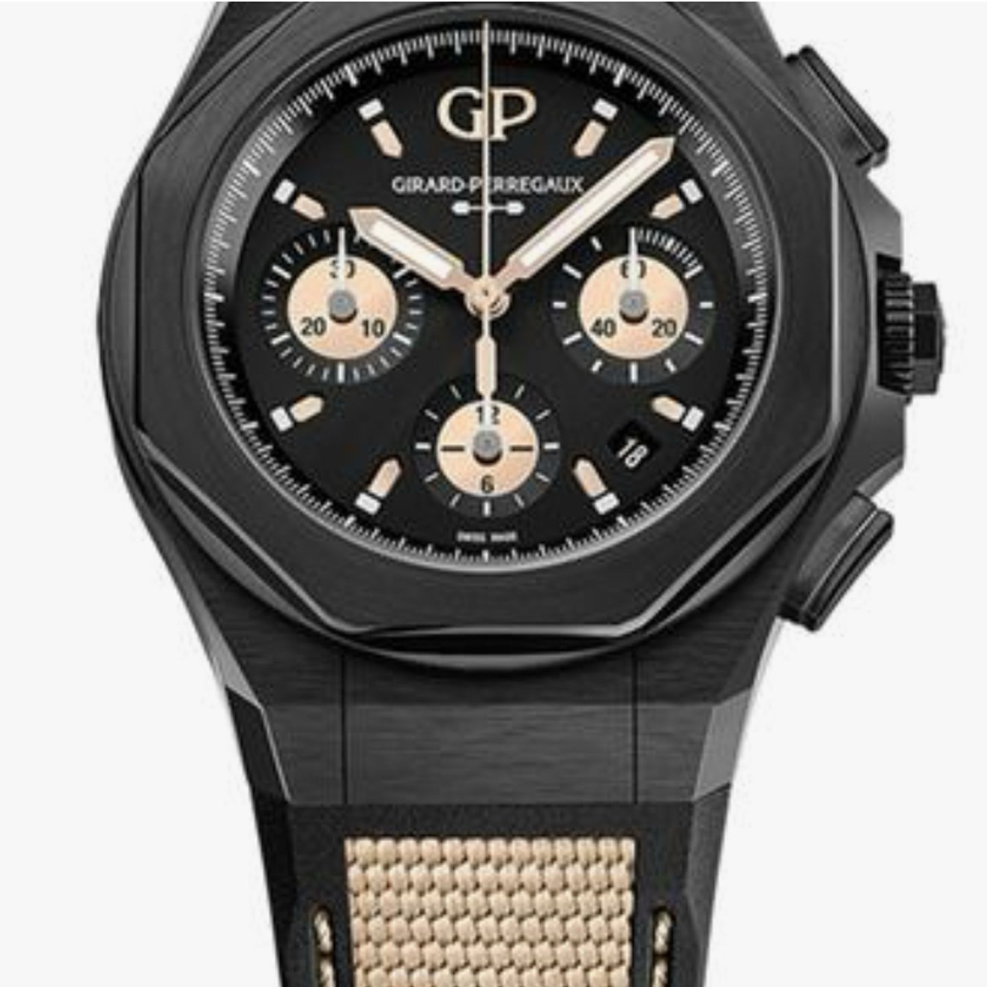 Girard-Perregaux Laureato 81060-21-492-FH3A (2024) - Zwart wijzerplaat 44mm Titanium (1/1)