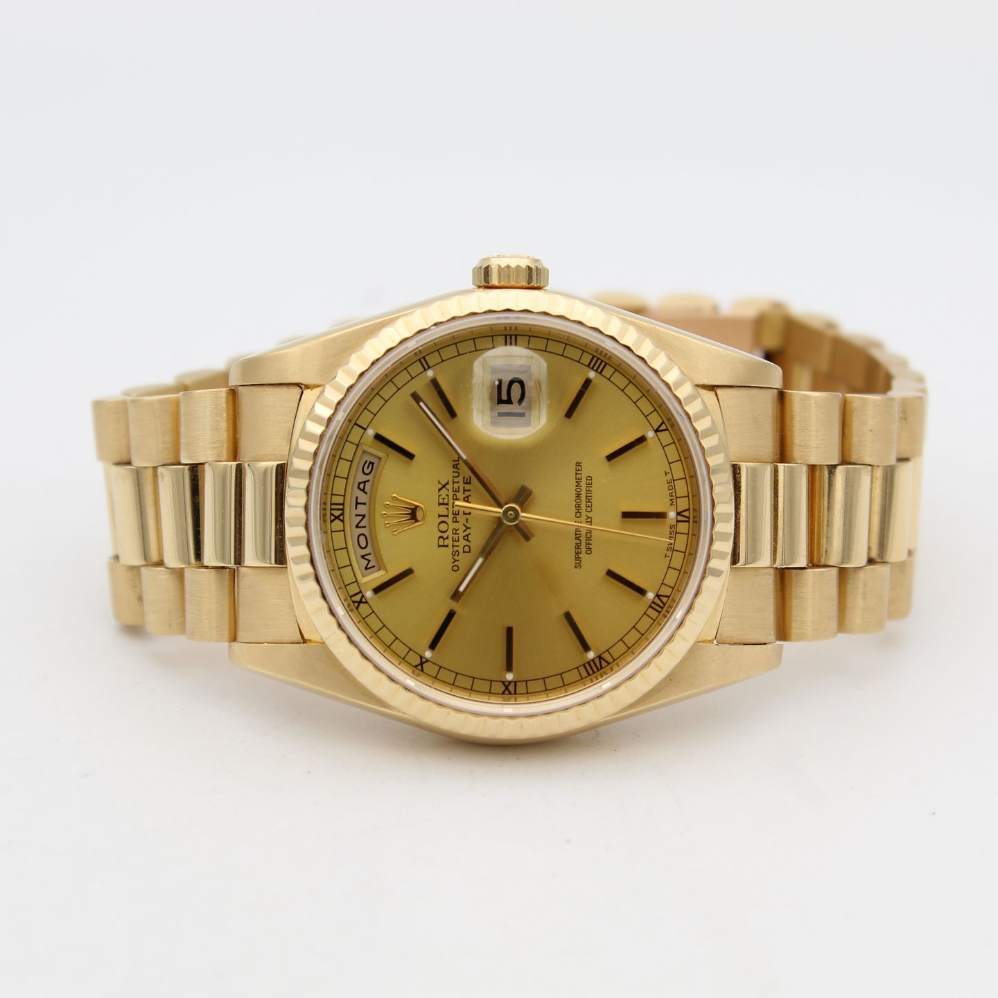 Rolex Day-Date 36 18238 (1993) - Gold dial 36 mm Yellow Gold case (4/8)