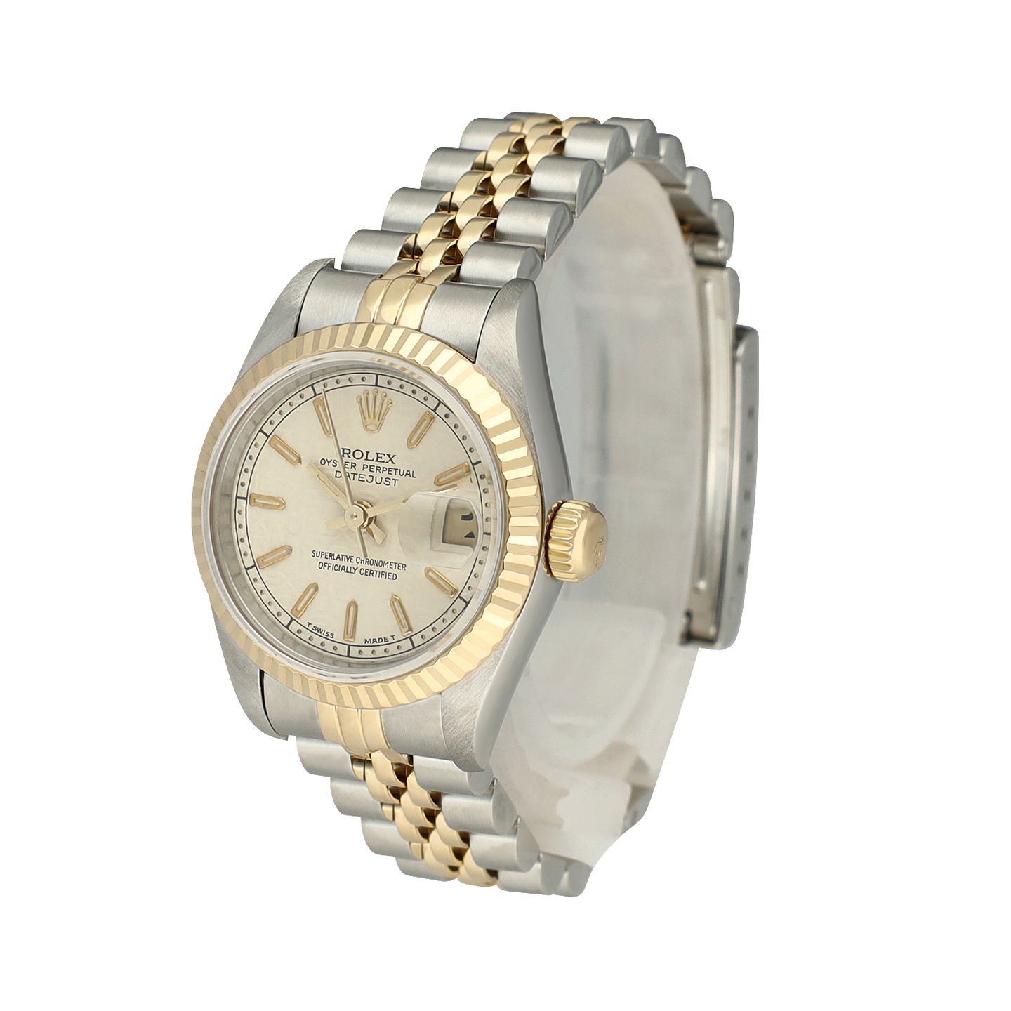 Rolex Lady-Datejust 69173 (1995) - White dial 26 mm Gold/Steel case (5/8)