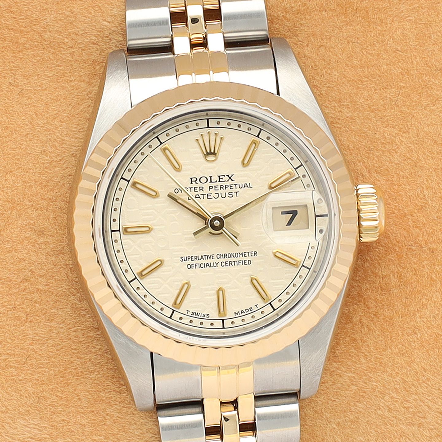 Rolex Lady-Datejust 69173 (1995) - Wit wijzerplaat 26mm Goud/Staal (1/8)