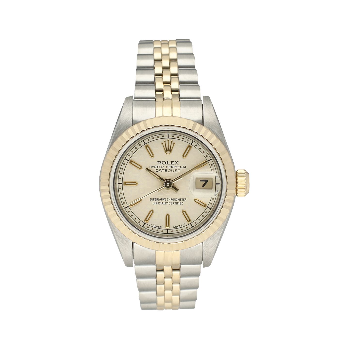 Rolex Lady-Datejust 69173 (1995) - Wit wijzerplaat 26mm Goud/Staal (3/8)