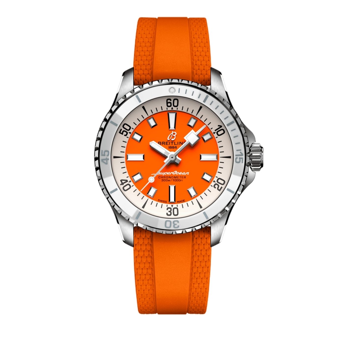 Breitling Superocean 36 A17377211O1S1 (2023) - Oranje wijzerplaat 36mm Staal (1/1)