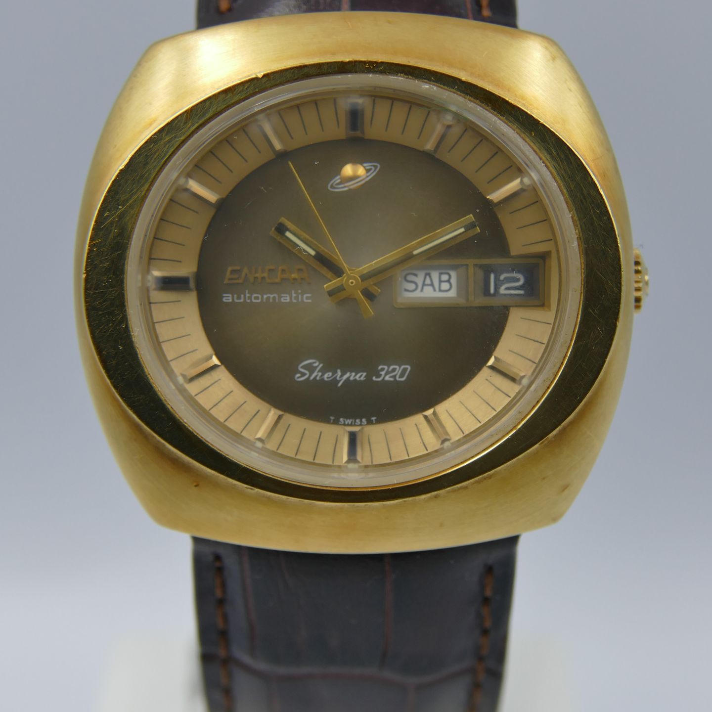 Enicar Vintage 70's vintage watch mens Enicar Sherpa 320 ref 167-10-01 automatic cal. AR 167 (1970) - Onbekend wijzerplaat 41mm Goud/Staal (2/8)