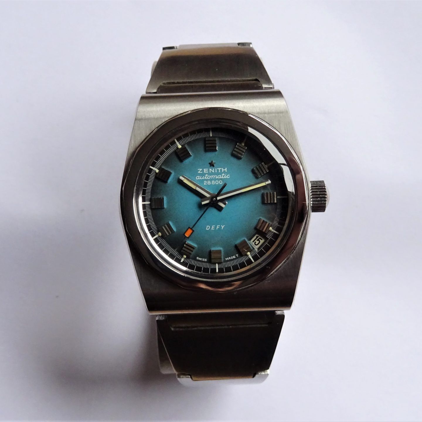 Zenith Defy A7682 (1971) - Blauw wijzerplaat 38mm Staal (4/8)