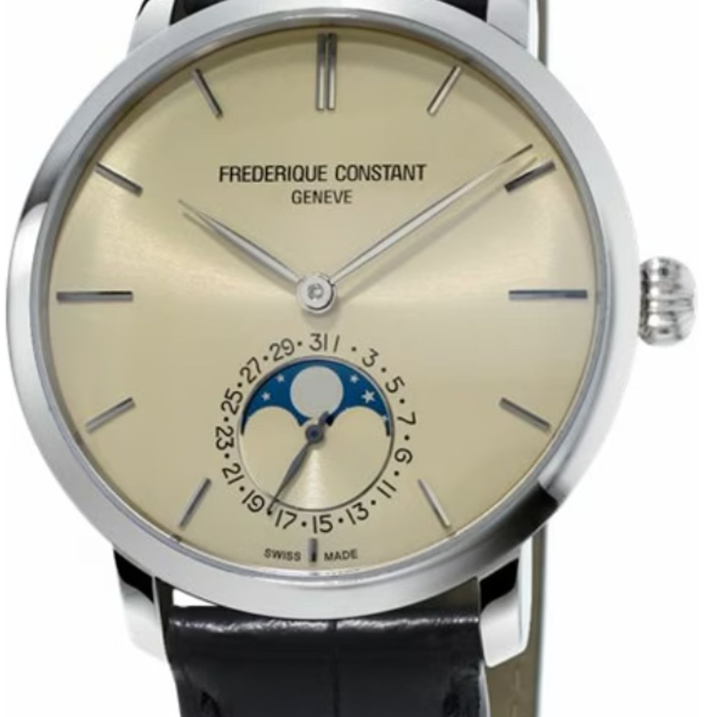 Frederique Constant Manufacture Slimline Moonphase FC-705BG4S6 (2026) - Champagne dial 42 mm Steel case (1/3)