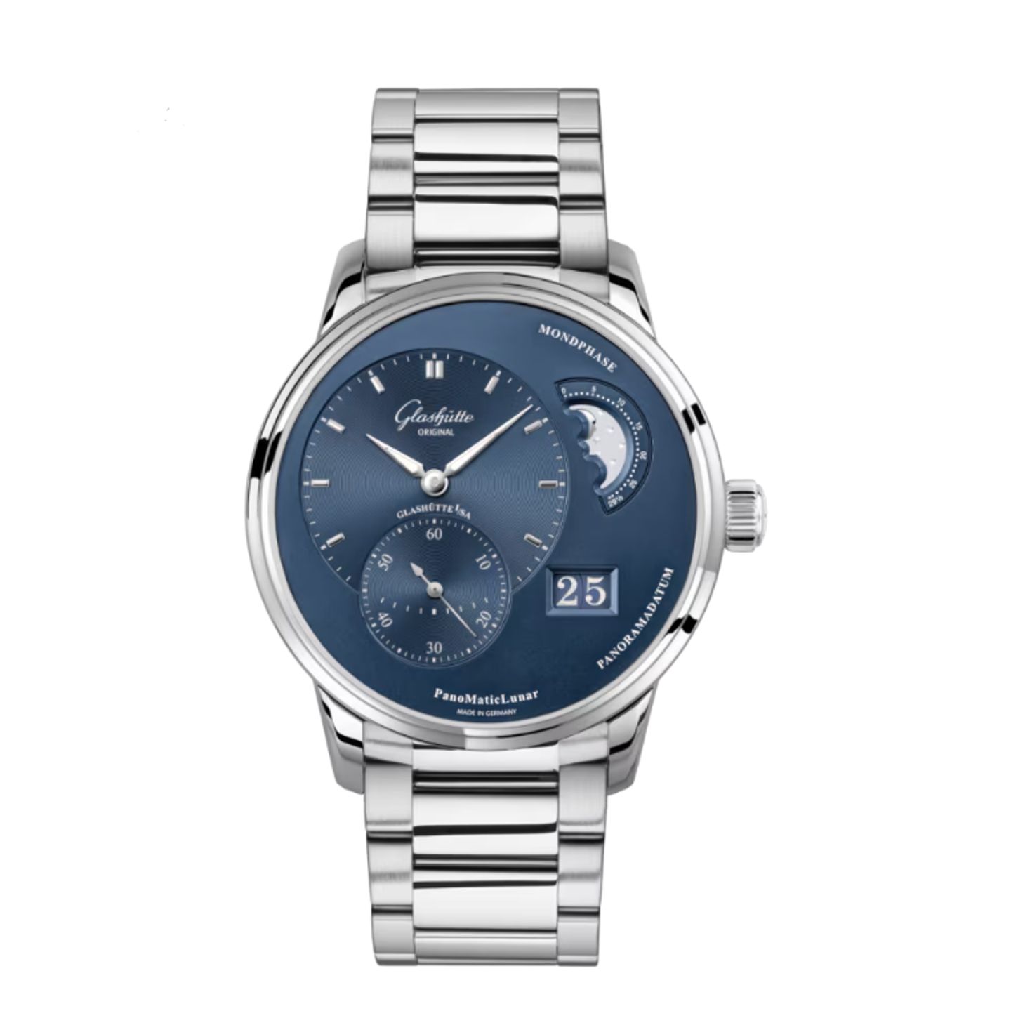 Glashütte Original PanoMaticLunar 1-90-02-46-32-71 (2023) - Blauw wijzerplaat 40mm Staal (1/1)