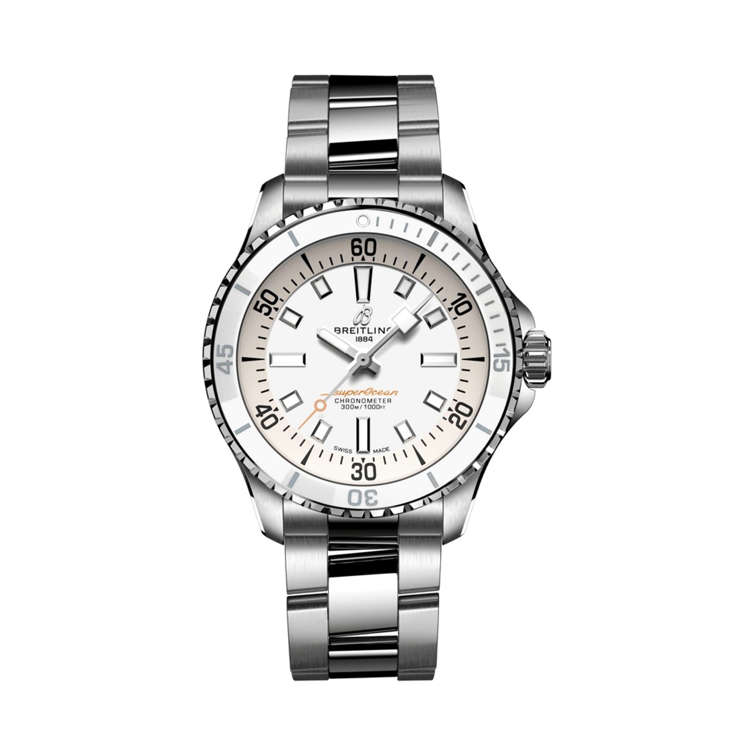 Breitling Superocean 36 A17377211A1A1 (2022) - Wit wijzerplaat 36mm Staal (1/1)