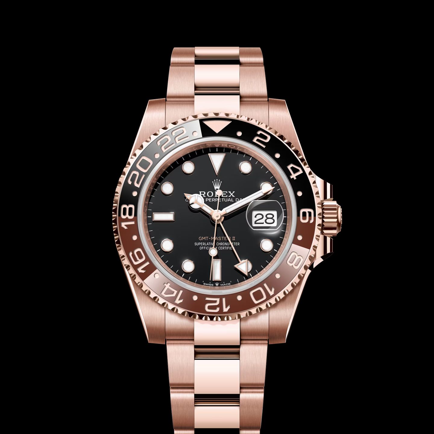 Rolex GMT-Master II 126715CHNR (2023) - Black dial 40 mm Rose Gold case (1/1)