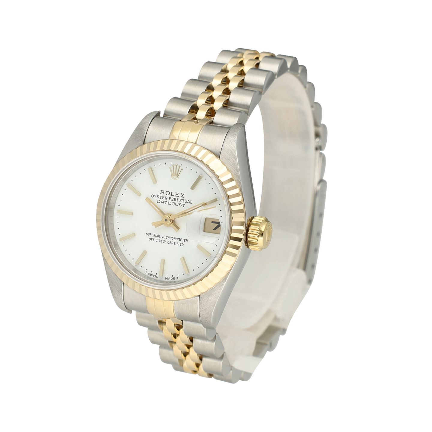 Rolex Lady-Datejust 69173 (1994) - White dial 26 mm Gold/Steel case (5/8)